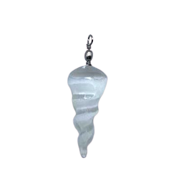 Selenite Spiral Pendant - 1 Piece (SelPen-02)