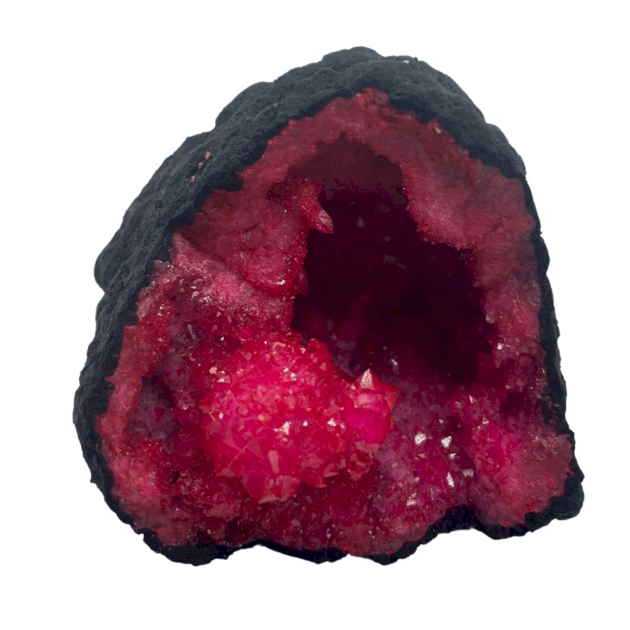 Coloured Calsite Geodes - Black Rock - Dark Red - 1 Piece (CCGeo-01)