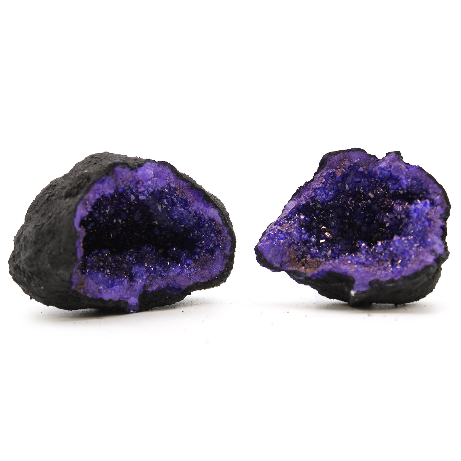 Coloured Calsite Geodes - Black Rock - Turqoise - 1 Piece (CCGeo-04)