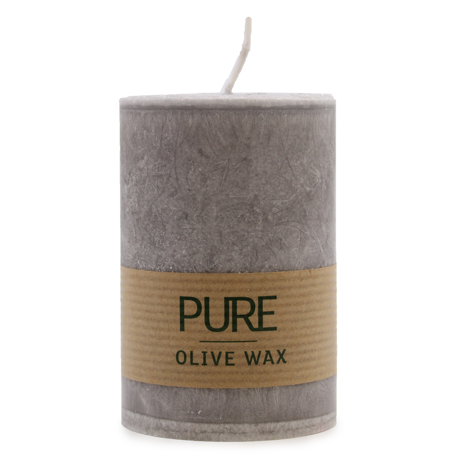 Pure Olive Wax Candle 90x60 - Grey - 1 Piece (OliveC-02)