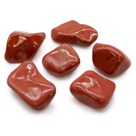 Bag of 6 Large African Tumble Stones - Jasper - Red - 1 Piece (ATumbleL-14)