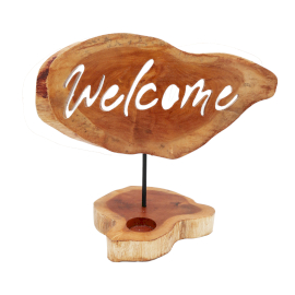 Candle Holder Sign - Welcome - 1 Piece (CHS-04)