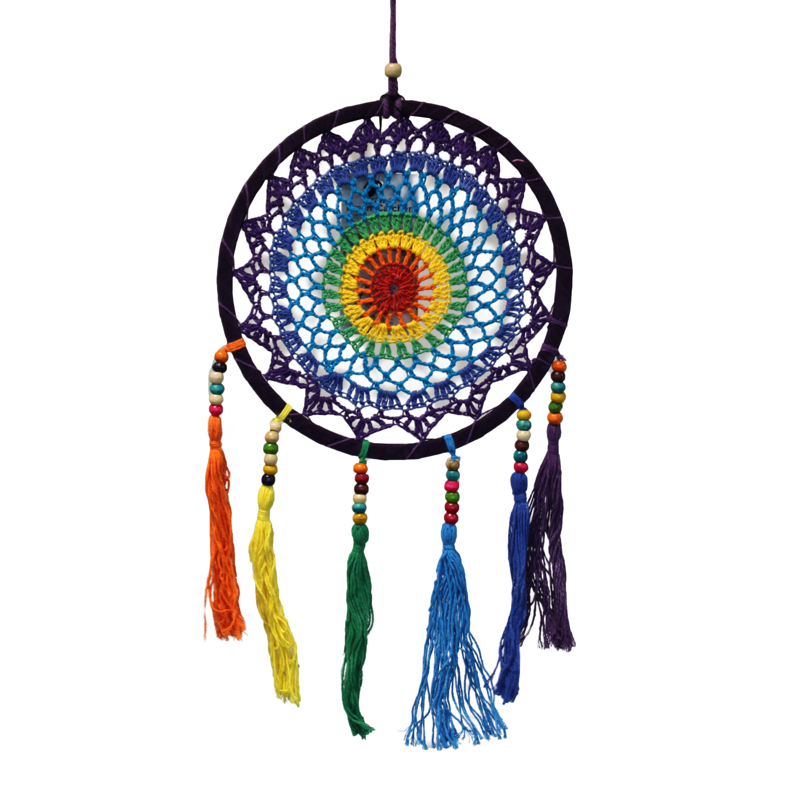 Small Dreamcatcher (22x56cm) - Vivid Rainbow - 1 Piece (DRDC-08)