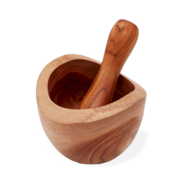 Ergo Teak Pestal & Morter Med - 1 Piece (TPM-02)