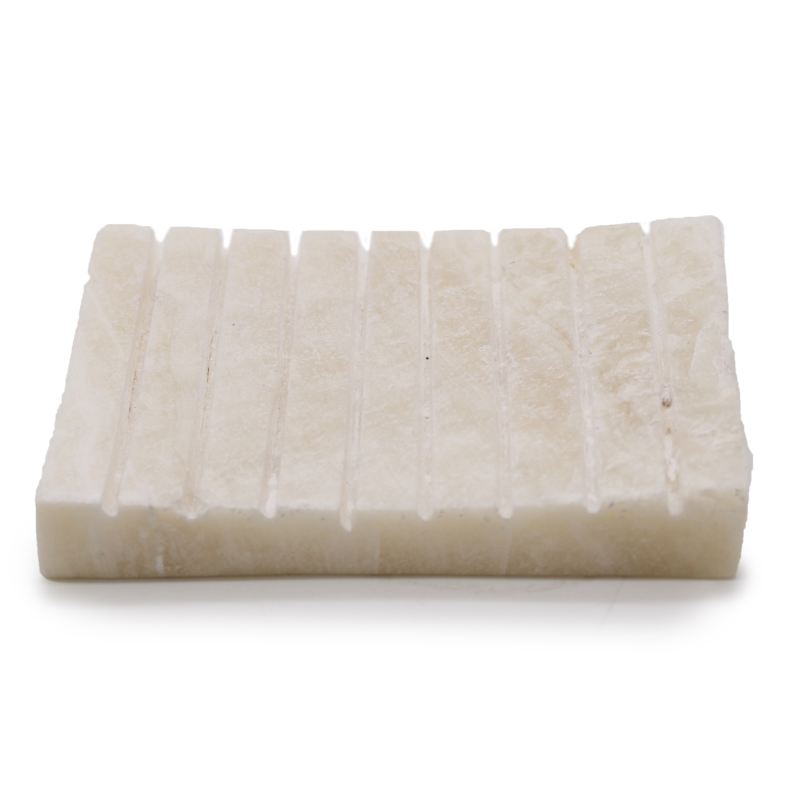 White Onxy Ridged Soap Dish - 1 Piece (SSD-03)
