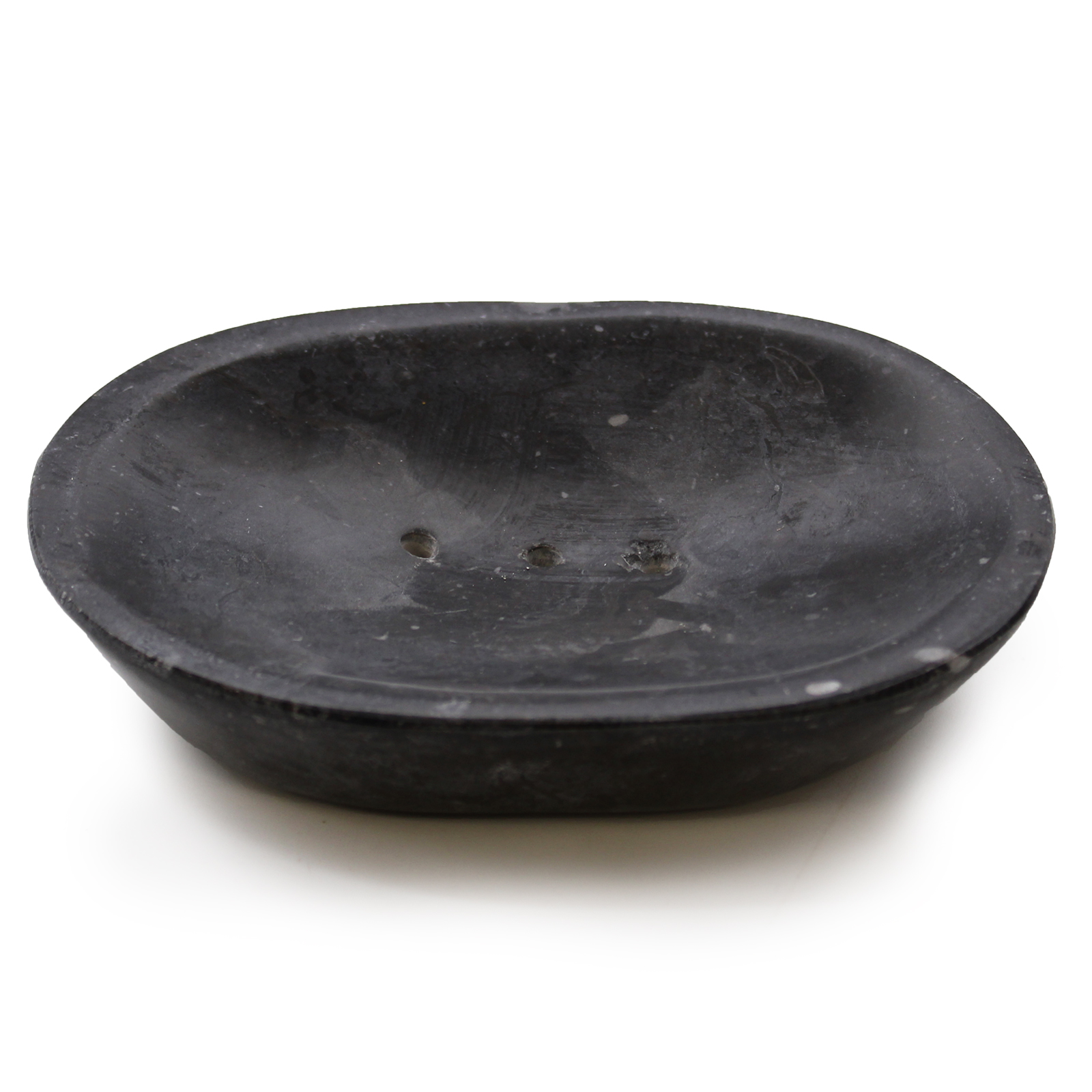 Classic Oval Black Marble Soap Dish - 1 Piece (SSD-12)