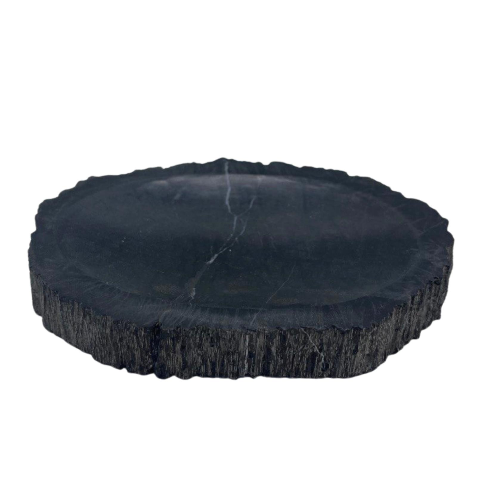 Petrified Wood Black Soap Dish - 1 Piece (SSD-14)