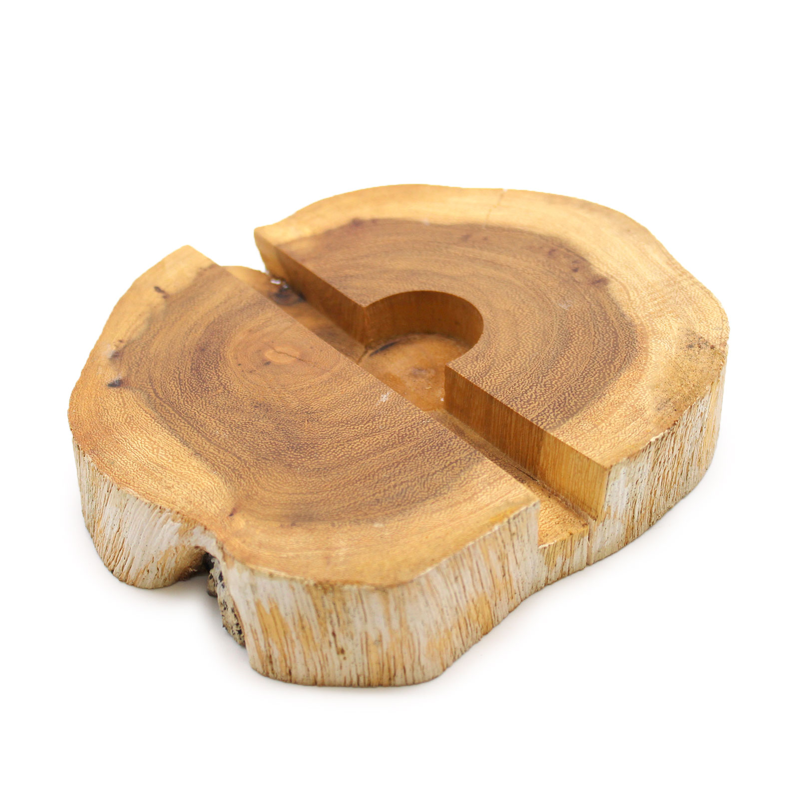 Lrg Gamal Wood Phone Holder - Whitewash - 1 Piece (NMH-02)