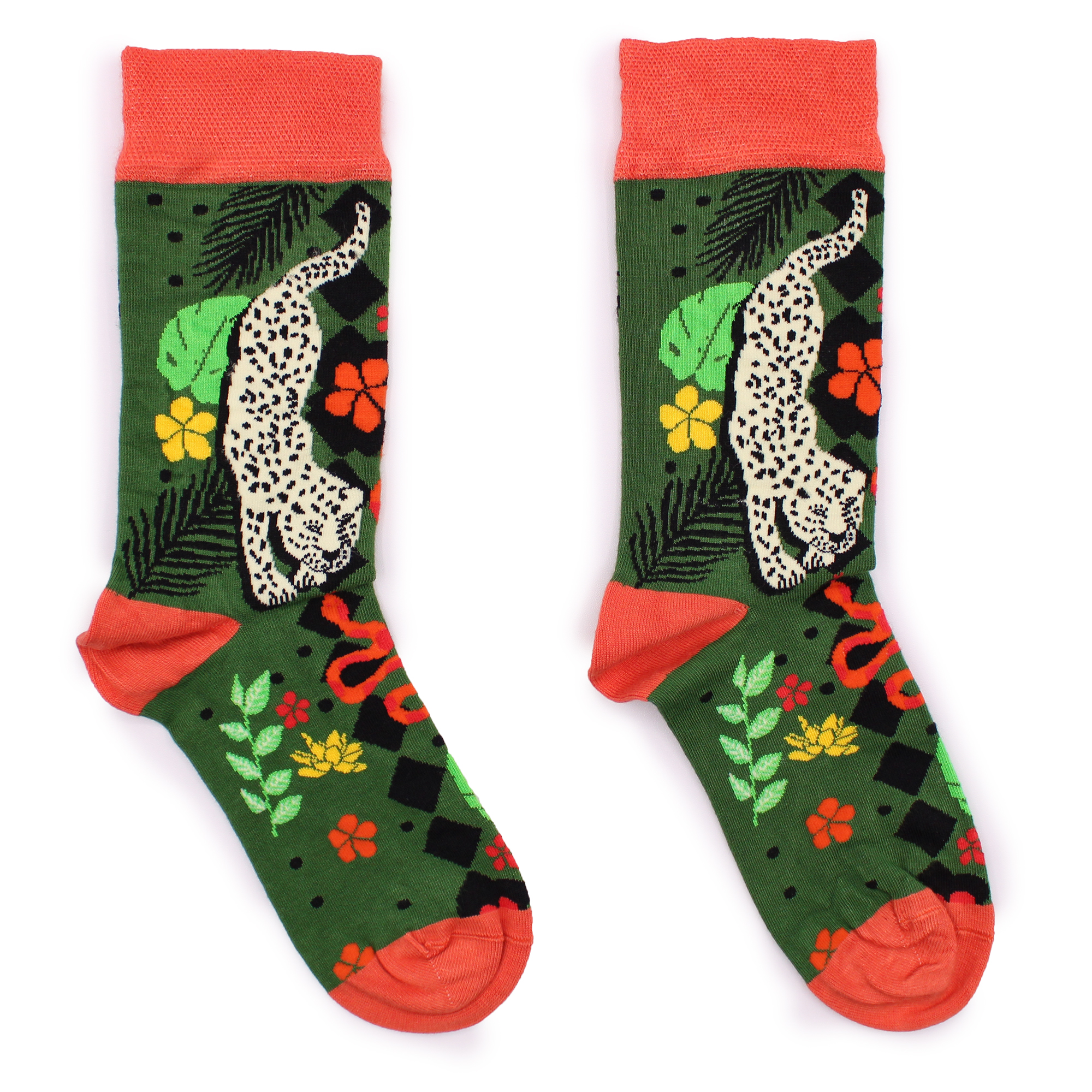 Hop Hare Bamboo Socks (41-46) - Bali Jungle - 1 Piece (BamS-24M)