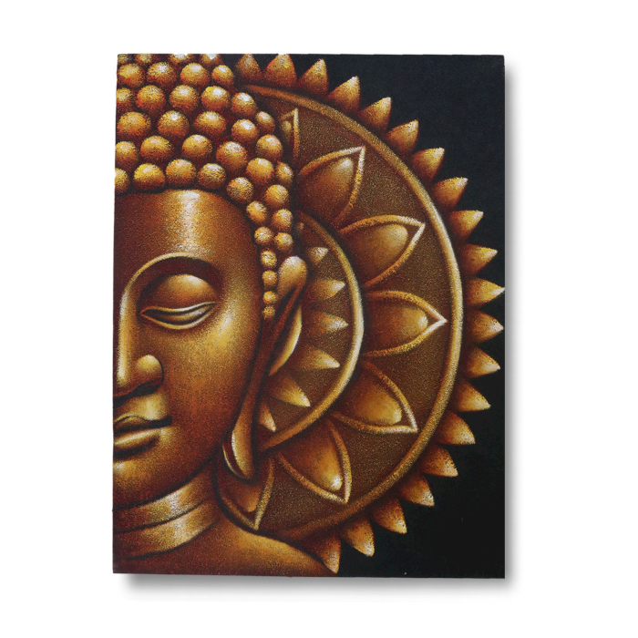 Gold Half Buddha Mandala 60x80cm - 1 Piece (BAP-22)