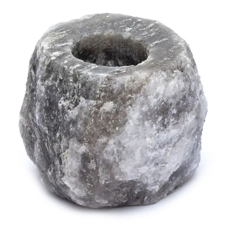 Grey Salt Candle Holder 600-800g - 1 Piece (QSalt-08G)