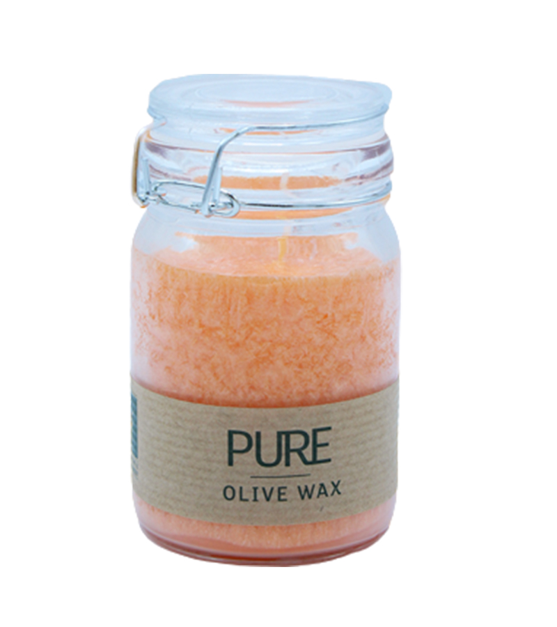 Pure Olive Wax Jar Candle 120x70 - Mandarin - 1 Piece (OliveC-09)
