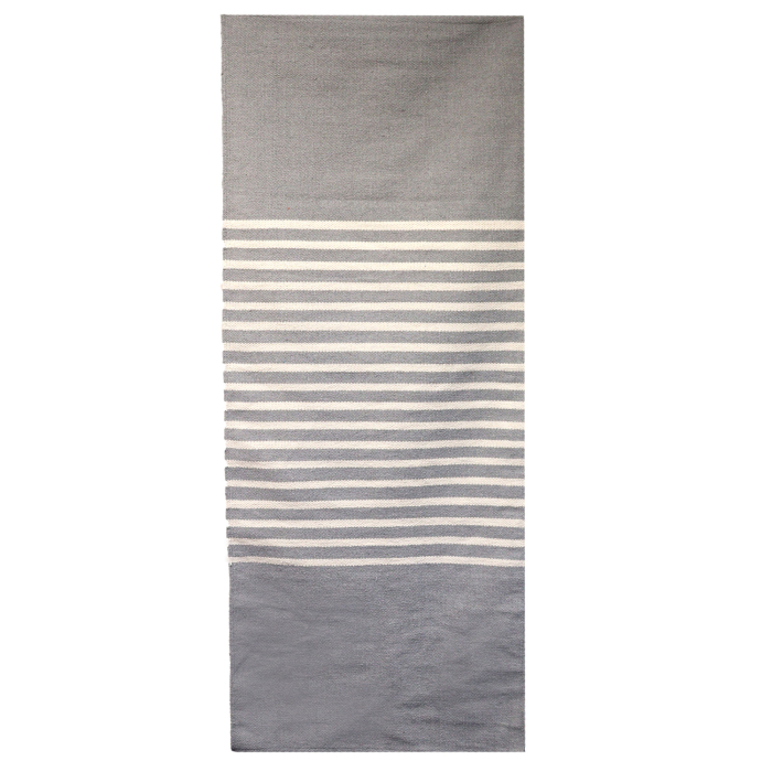 Indian Cotton Rug - 70x170cm - Grey - 1 Piece (ICR-01)