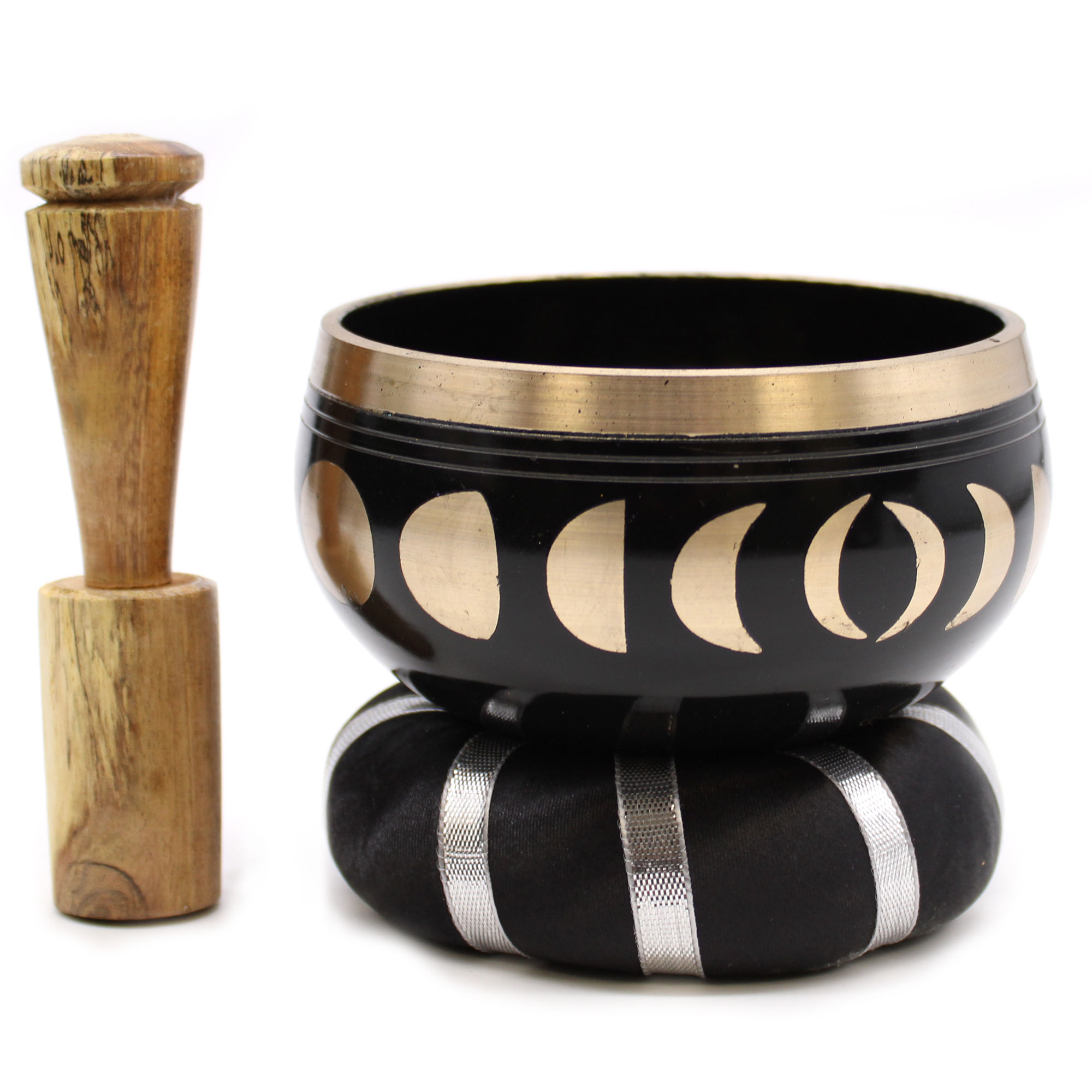 Moon Phase Singing Bowl Set- Black 10.7cm - 1 Piece (TIB-89)