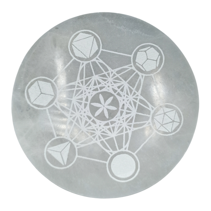 Large Charging Plate 18cm - Sacred Geometry - 1 Piece (SelCP-09)