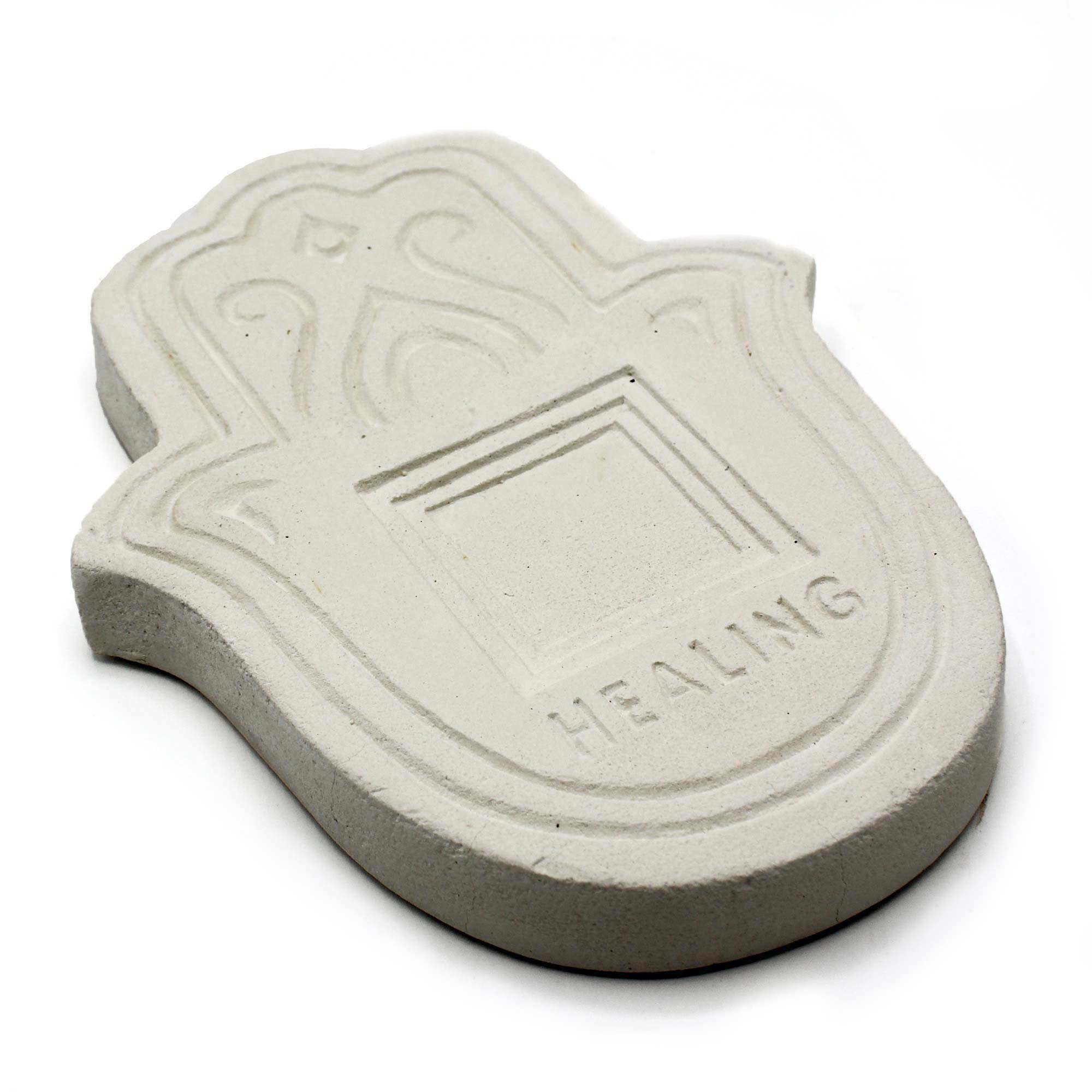 Healling Incense Plate - White Stone - 1 Piece (HIPP-01)