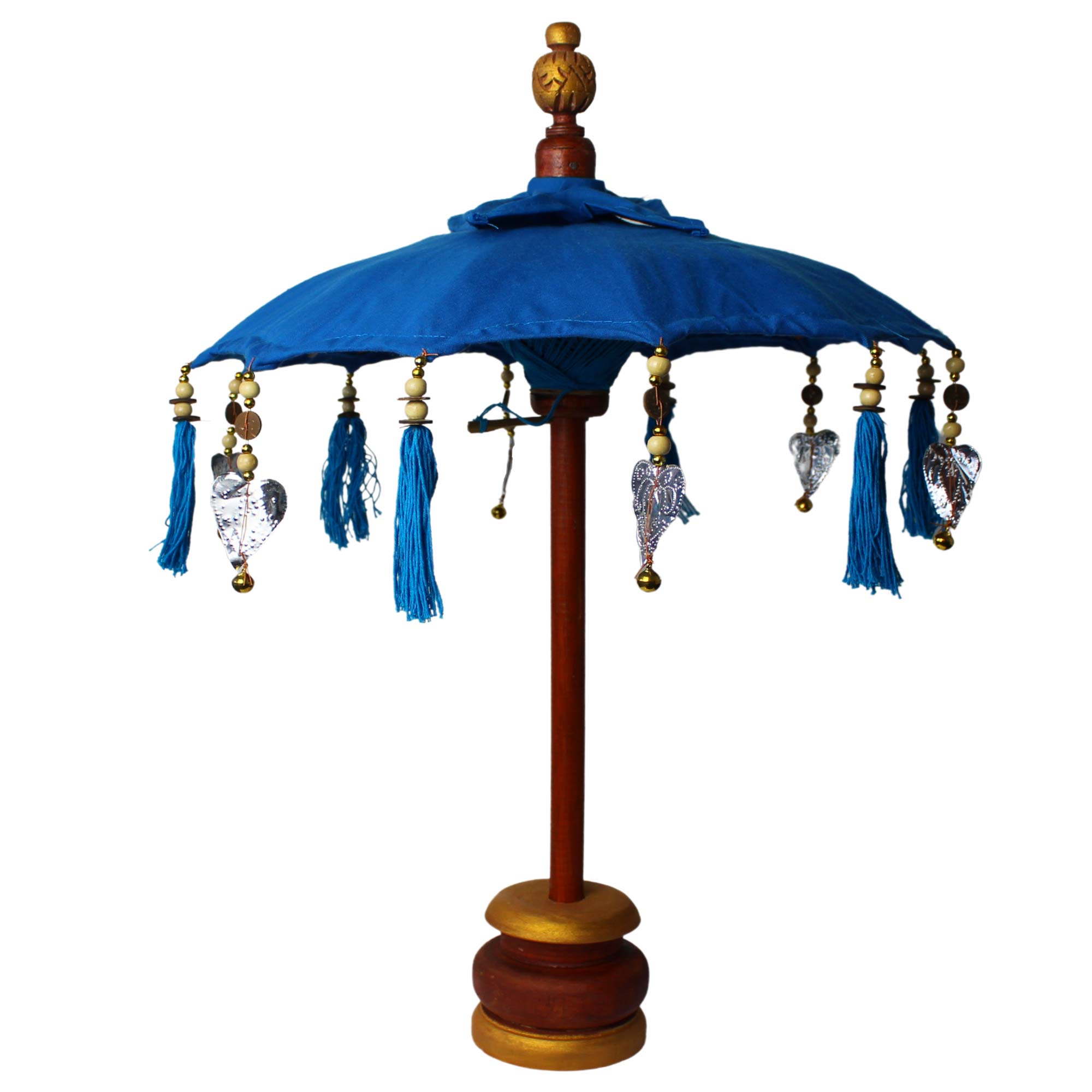 Bali Home Decor Parasol - Cotton - Turquoise- 40cm - 1 Piece (BPAR-09)