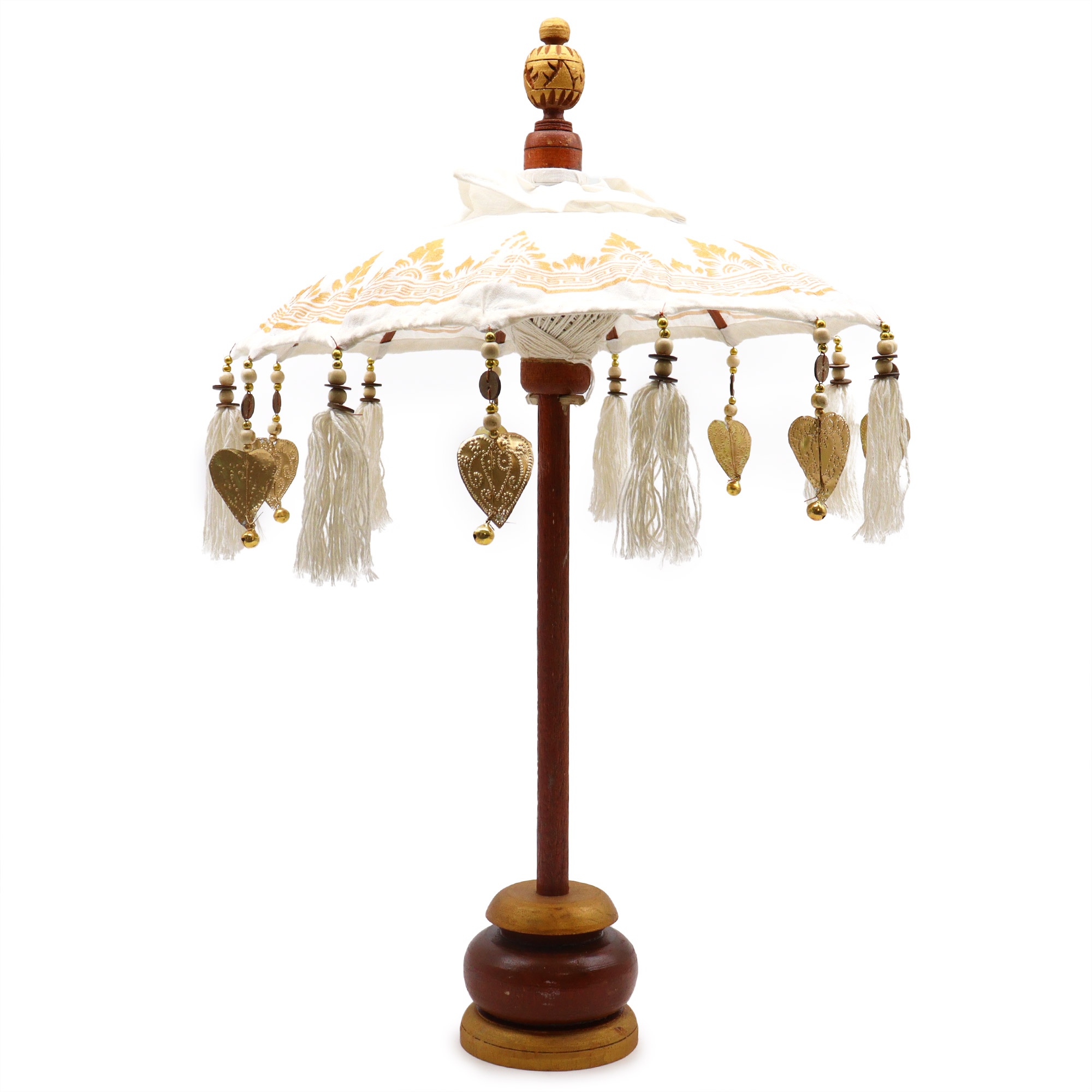 Bali Home Decor Parasol - Canvas - Gold Decor- 40cm - 1 Piece (BPAR-11)