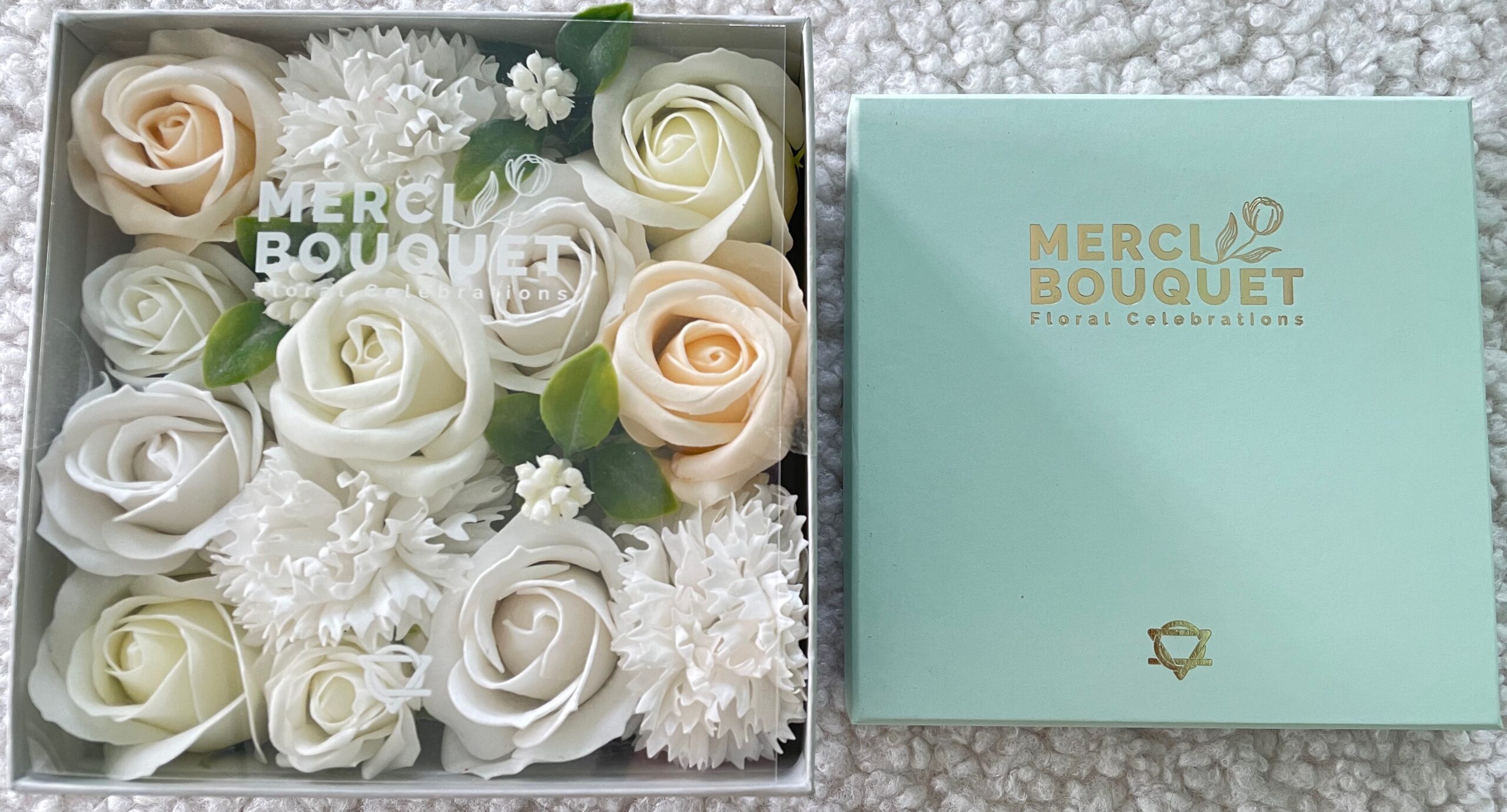 Square Box - Wedding Blessings - White & Ivory - 1 Piece (SFBX-10)