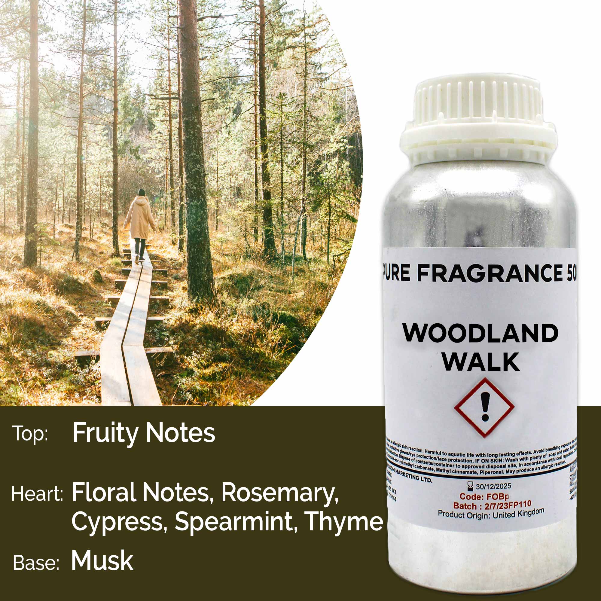 Woodland Walk Pure Fragrance Oil - 500ml - 1 Piece (FOBp-125)