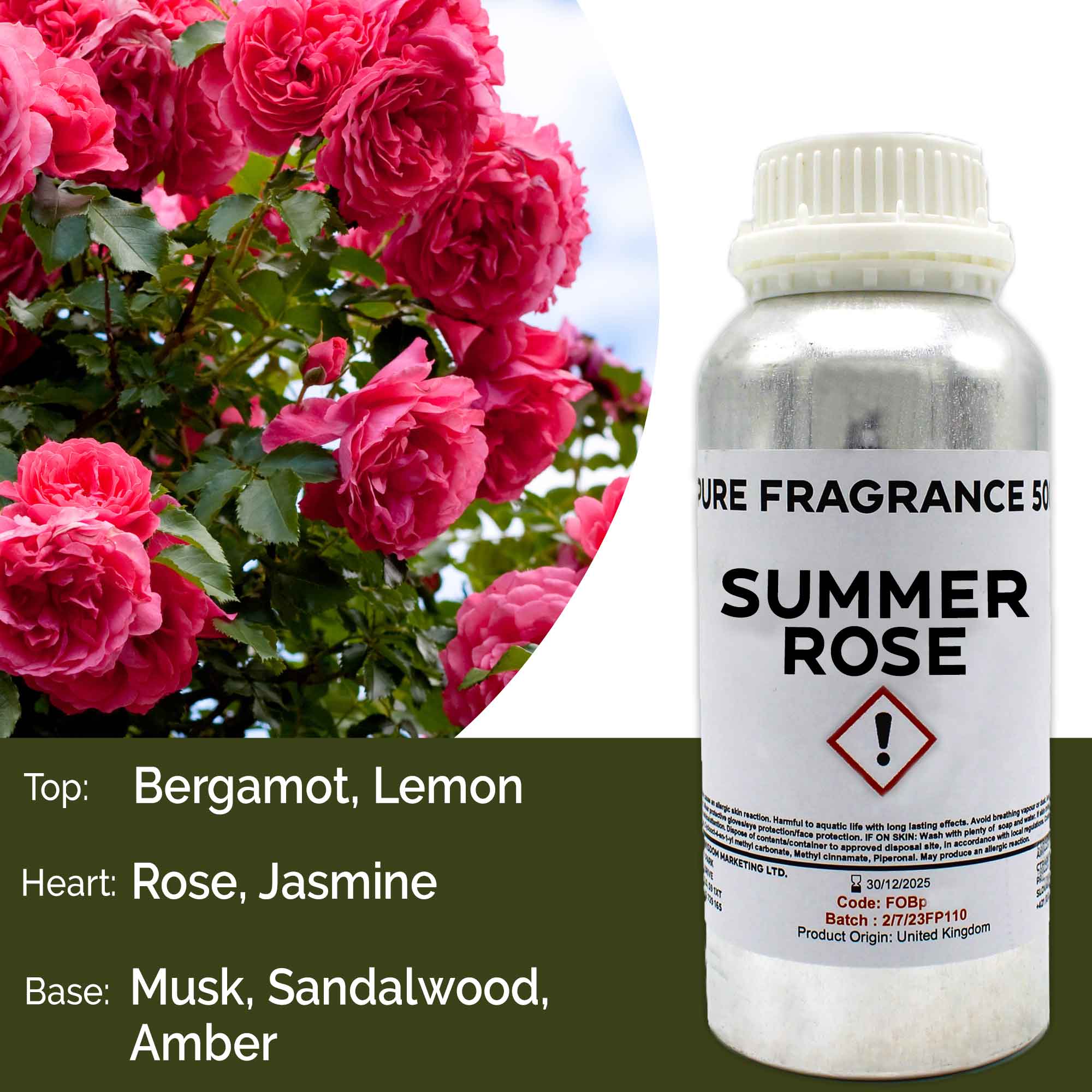 500ml (Pure) FO - Summer Rose - 1 Piece (FOBp-115)