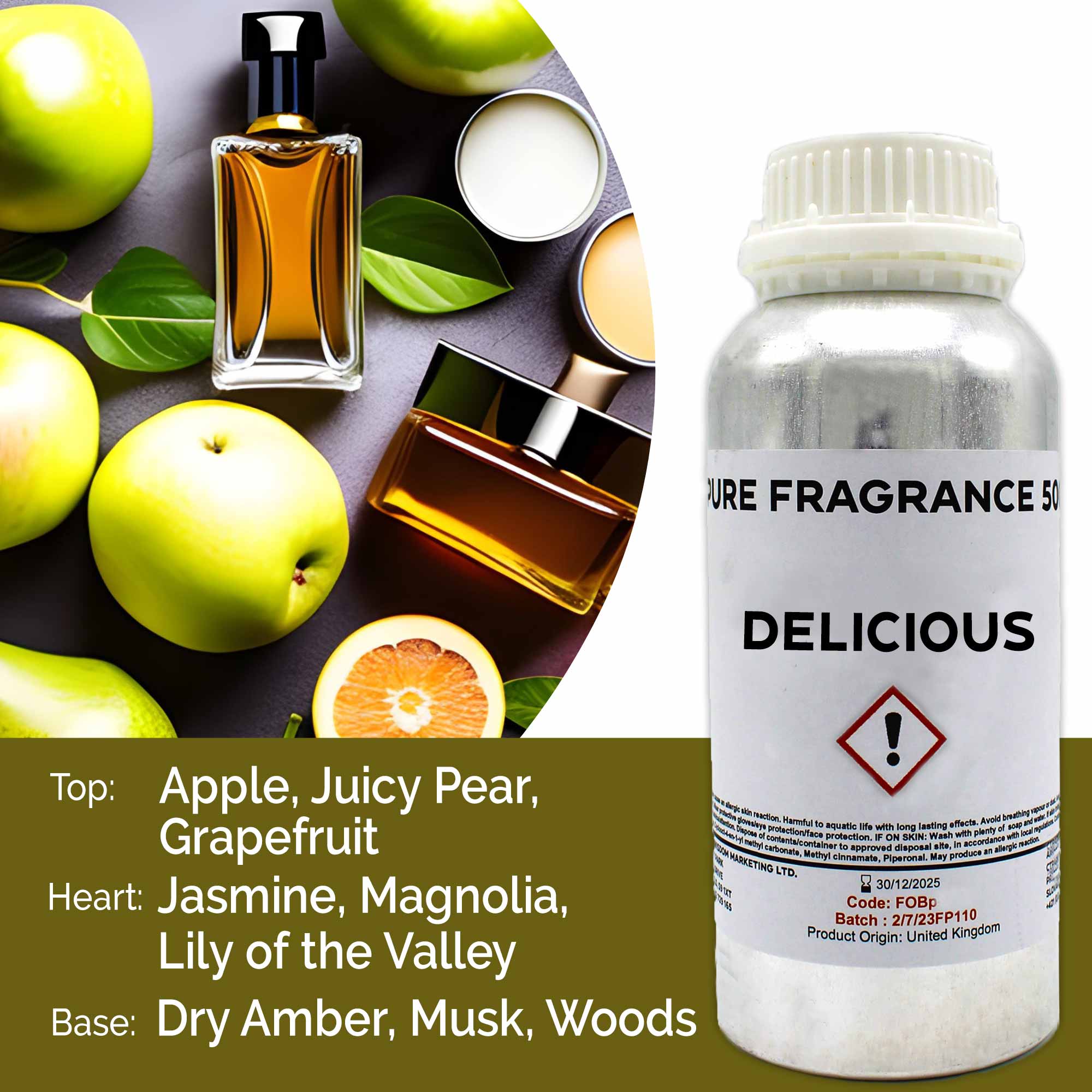 Delicious Pure Fragrance Oil - 500ml - 1 Piece (FOBP-137)