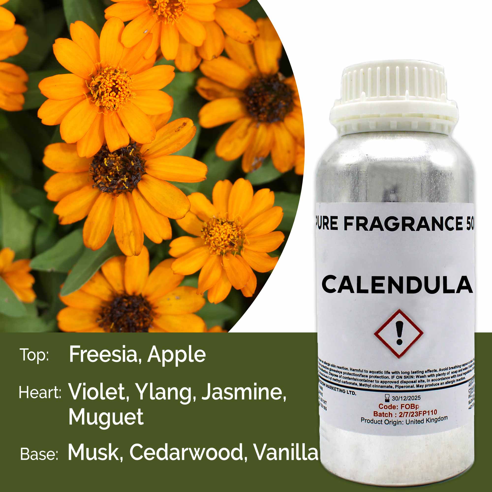 Calendula Pure Fragrance Oil - 500ml - 1 Piece (FOBP-144)