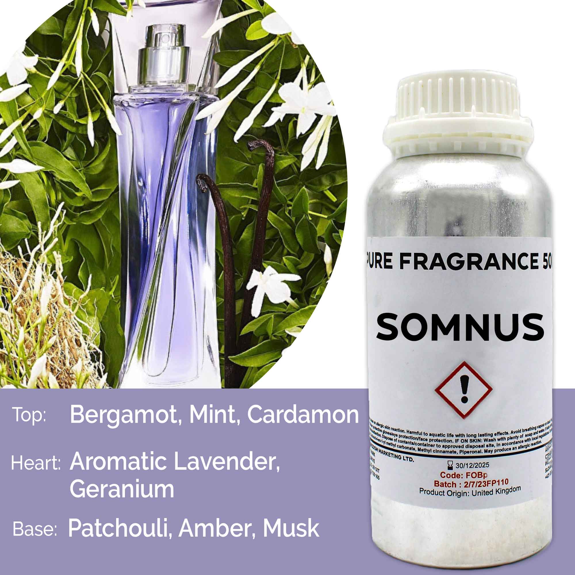 Somnus Pure Fragrance Oil - 500ml - 1 Piece (FOBP-170)
