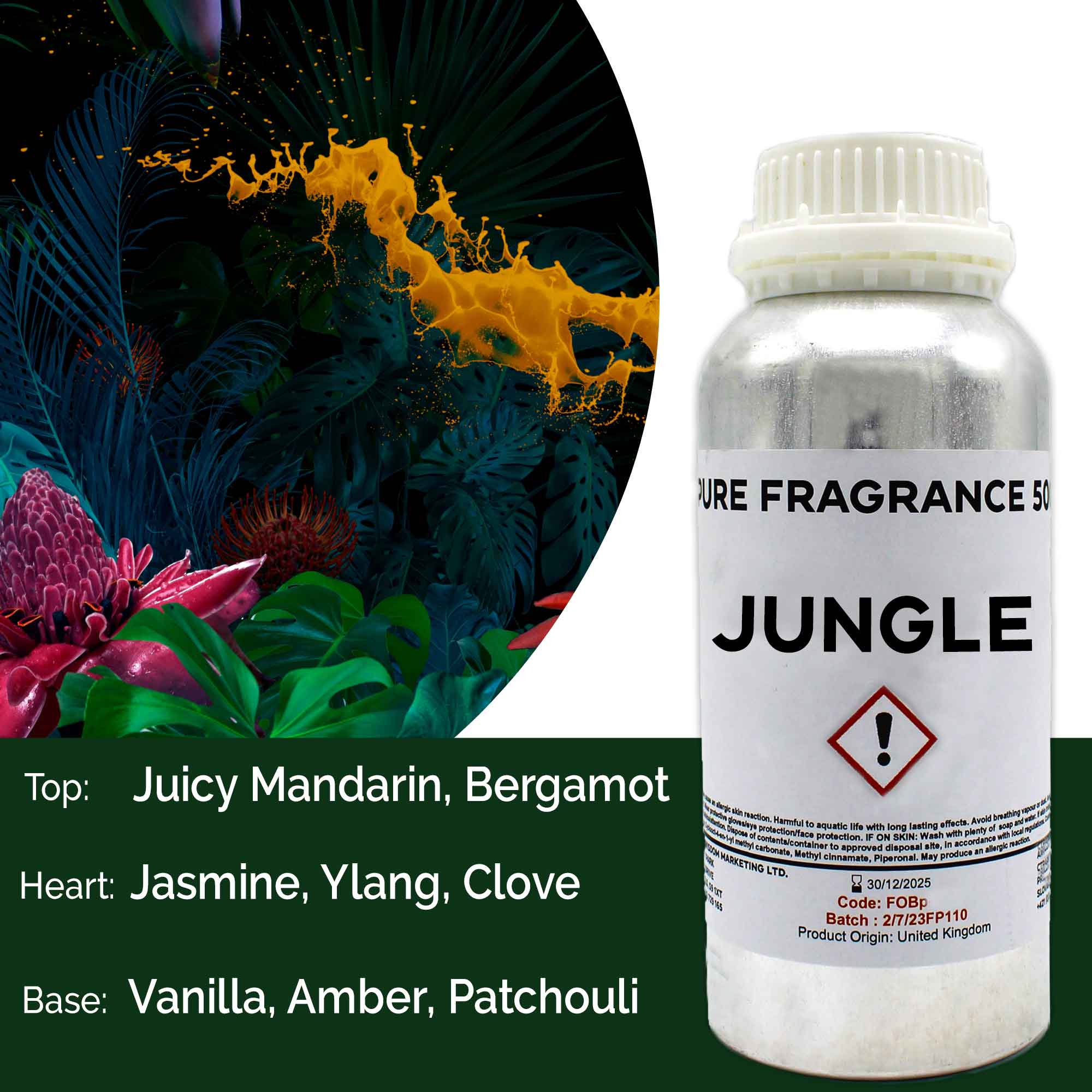 Jungle Pure Fragrance Oil - 500ml - 1 Piece (FOBP-171)