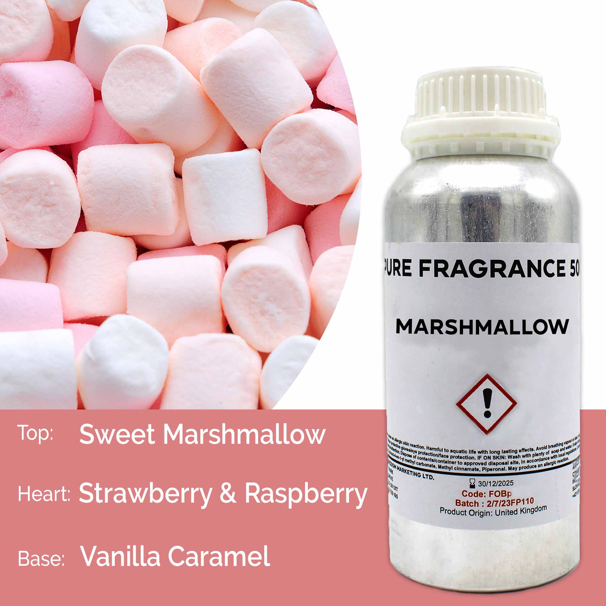 Marshmallow Pure Fragrance Oil - 500ml - 1 Piece (FOBP-178)