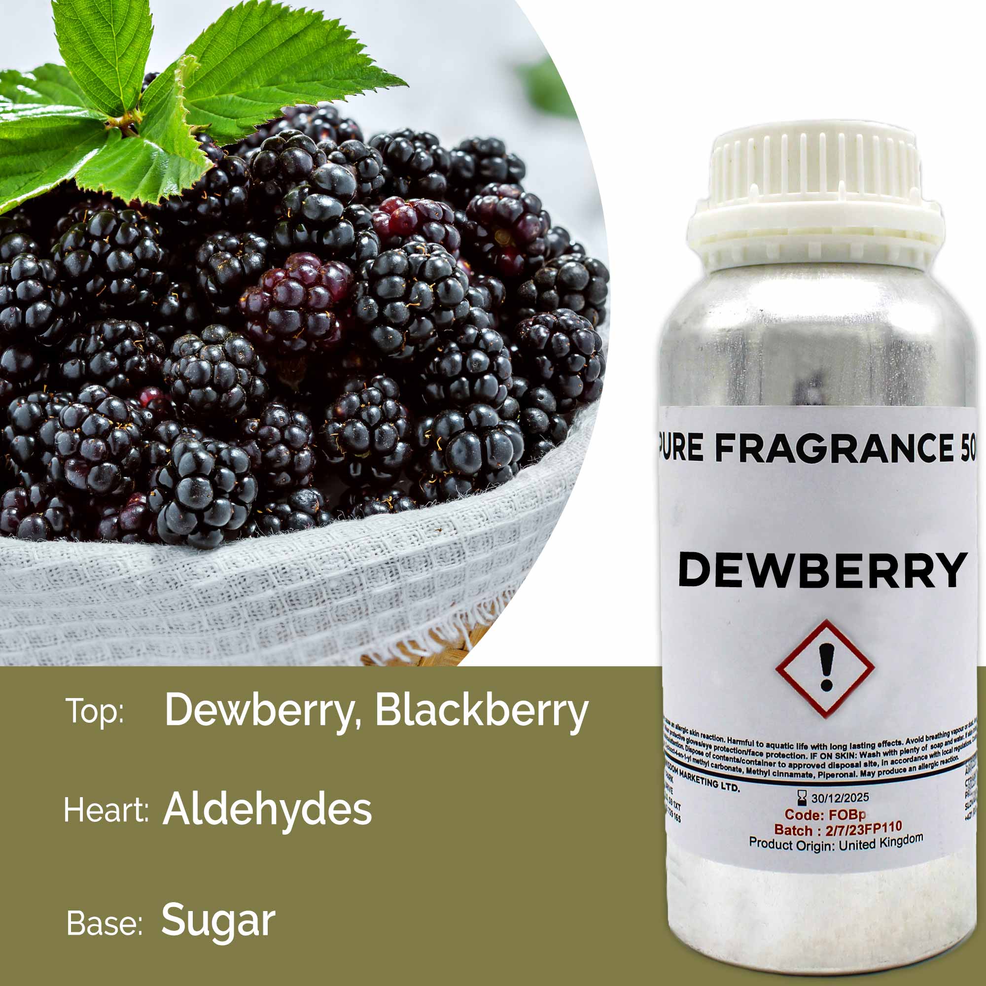 Dewberry Pure Fragrance Oil - 500ml - 1 Piece (FOBp-31)