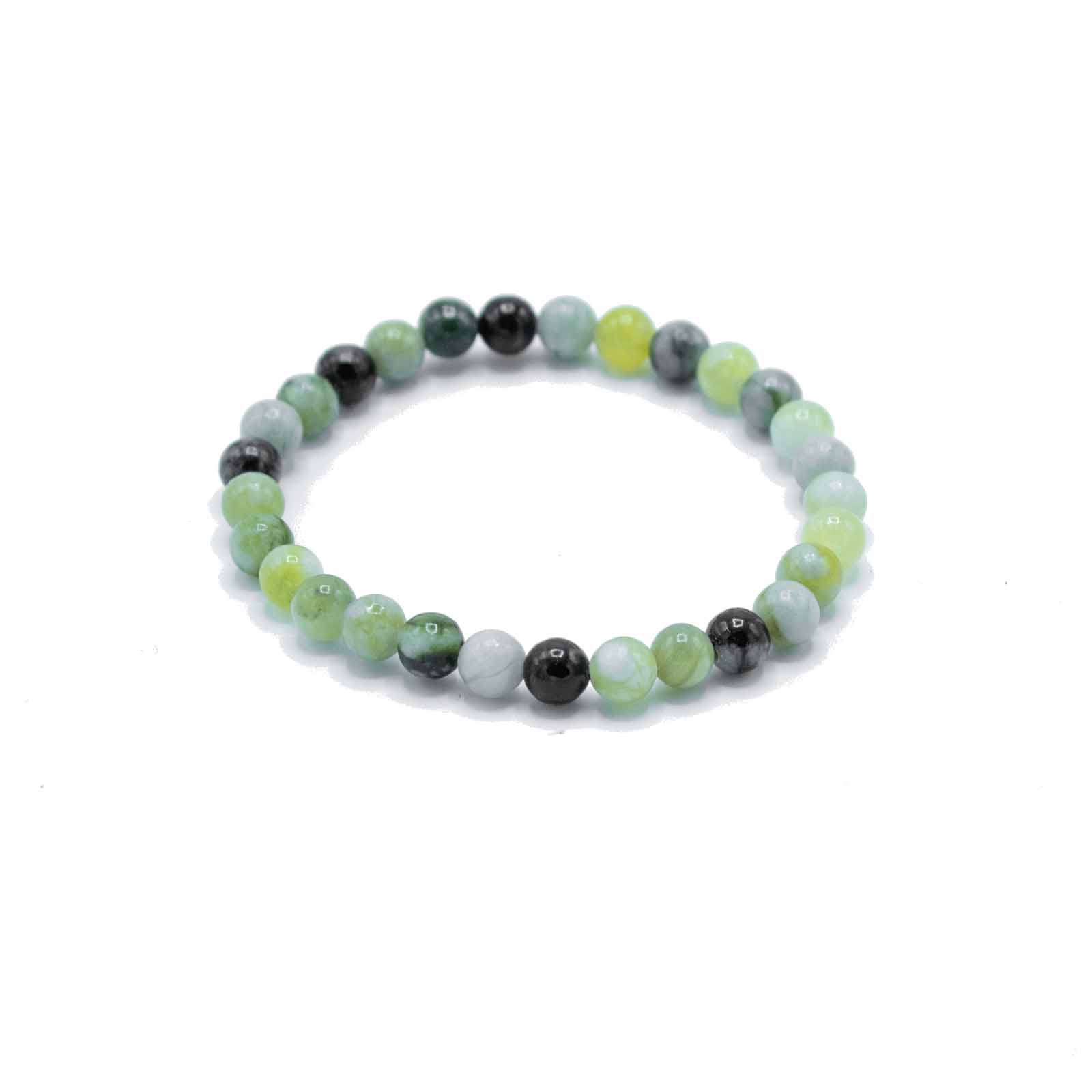 Gemstone Manifestation Bracelet - Olive Jade - Healing - 1 Piece (ManB-09)
