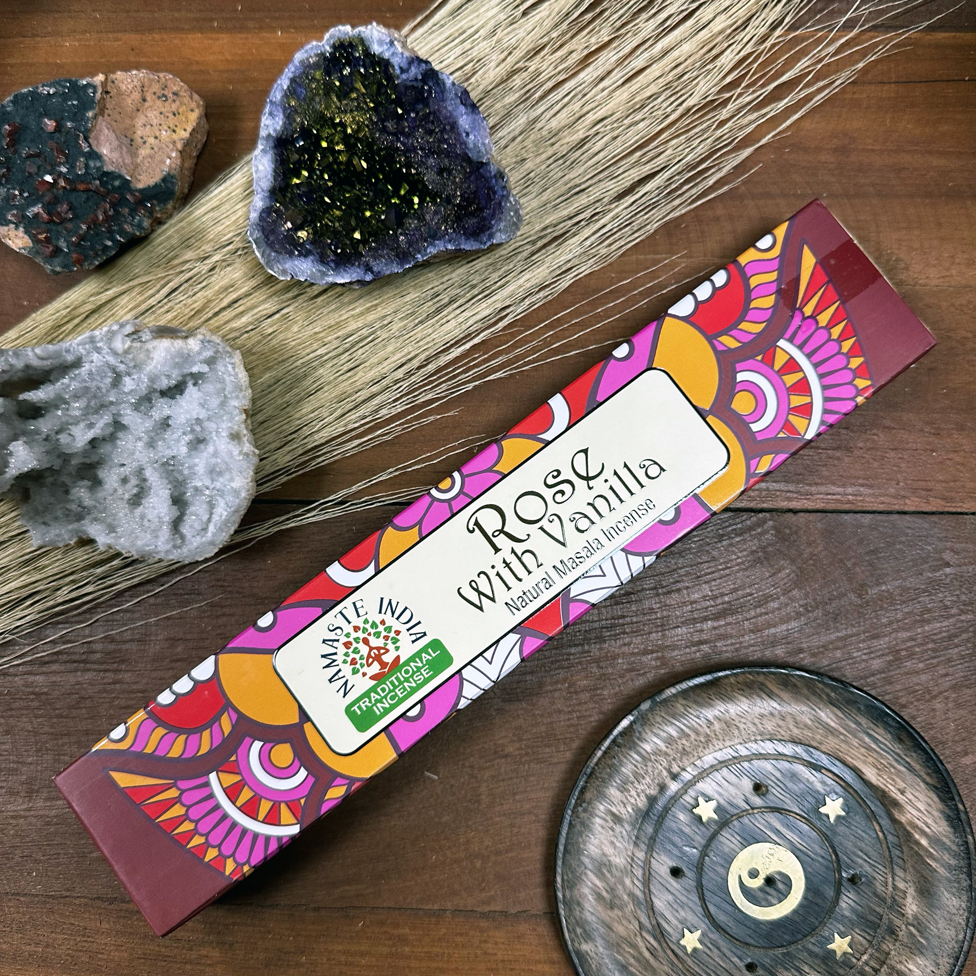 Namaste Mandala Masala Incense - Rose With Vanilla - 1 Piece (NMMi-02)