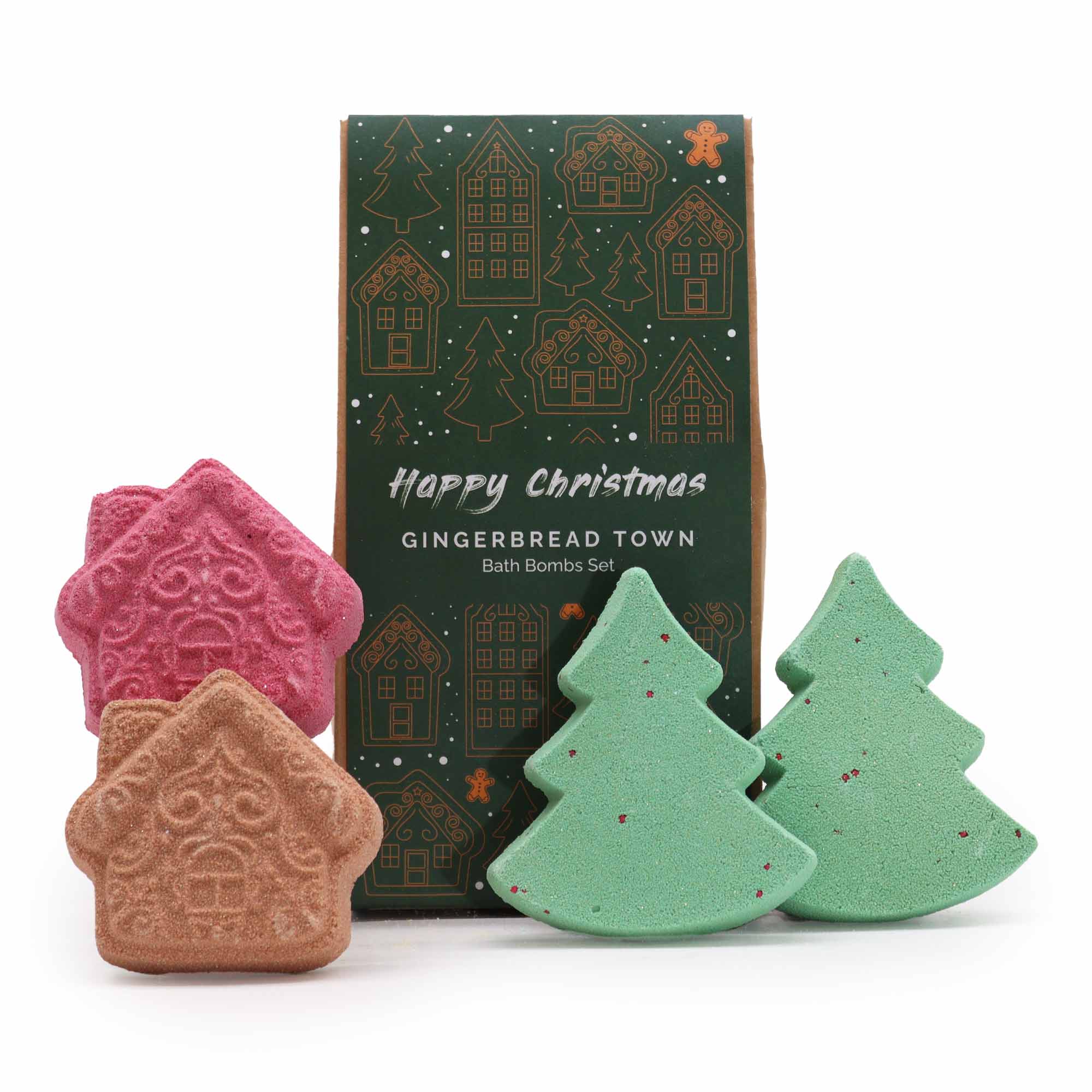 Gingerbread Town Christmas Bath Bomb Gift Pack - 1 Piece (XBB-01)
