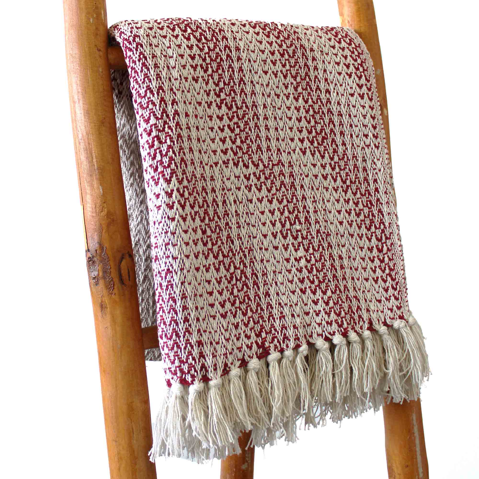 Boho Comfort Throws - 125x150cm - Ruby Two Tone - 1 Piece (BOHOT-04)
