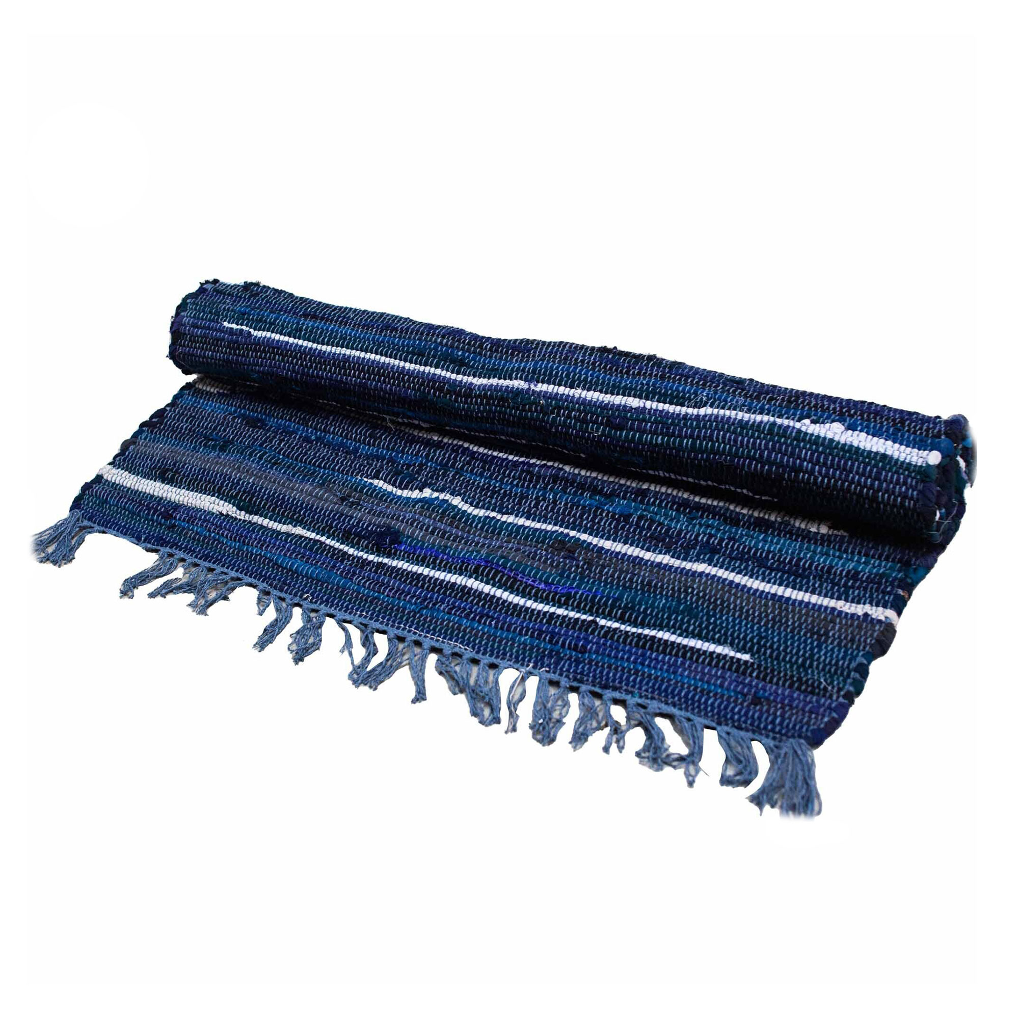 Large Rag Rug - 150x90cm - premium quality - Charcoal Greys - 1 Piece (VRUG-21)
