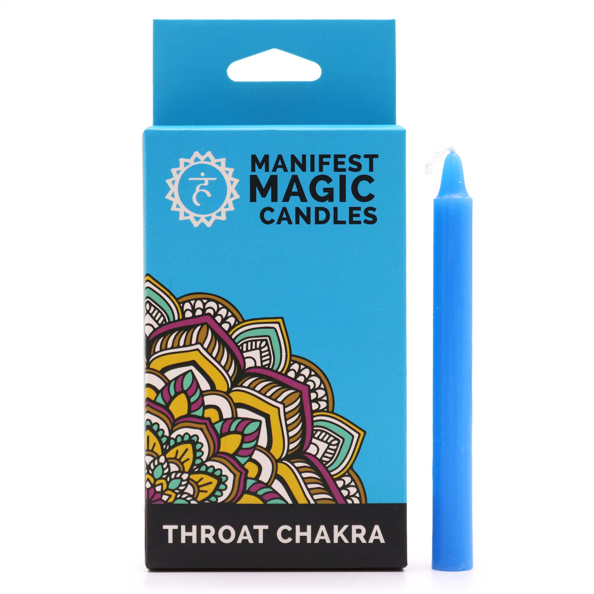 Manifest Magic Candles (pack of 12) - Blue - Throat Chakra - 1 Piece (MMC-05)