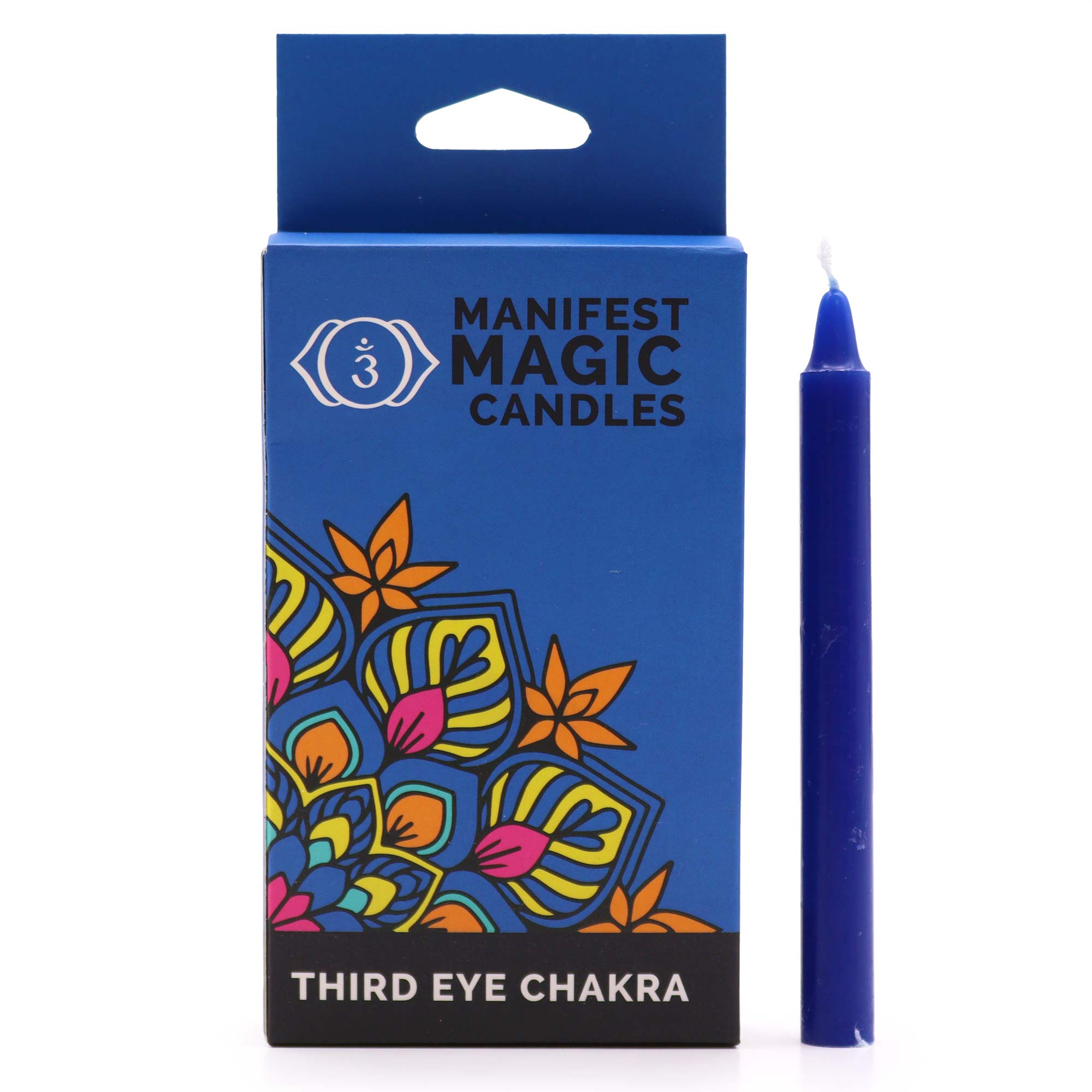 Manifest Magic Candles (pack of 12) - Dark Blue - Third Eye Chakra - 1 Piece (MMC-06)