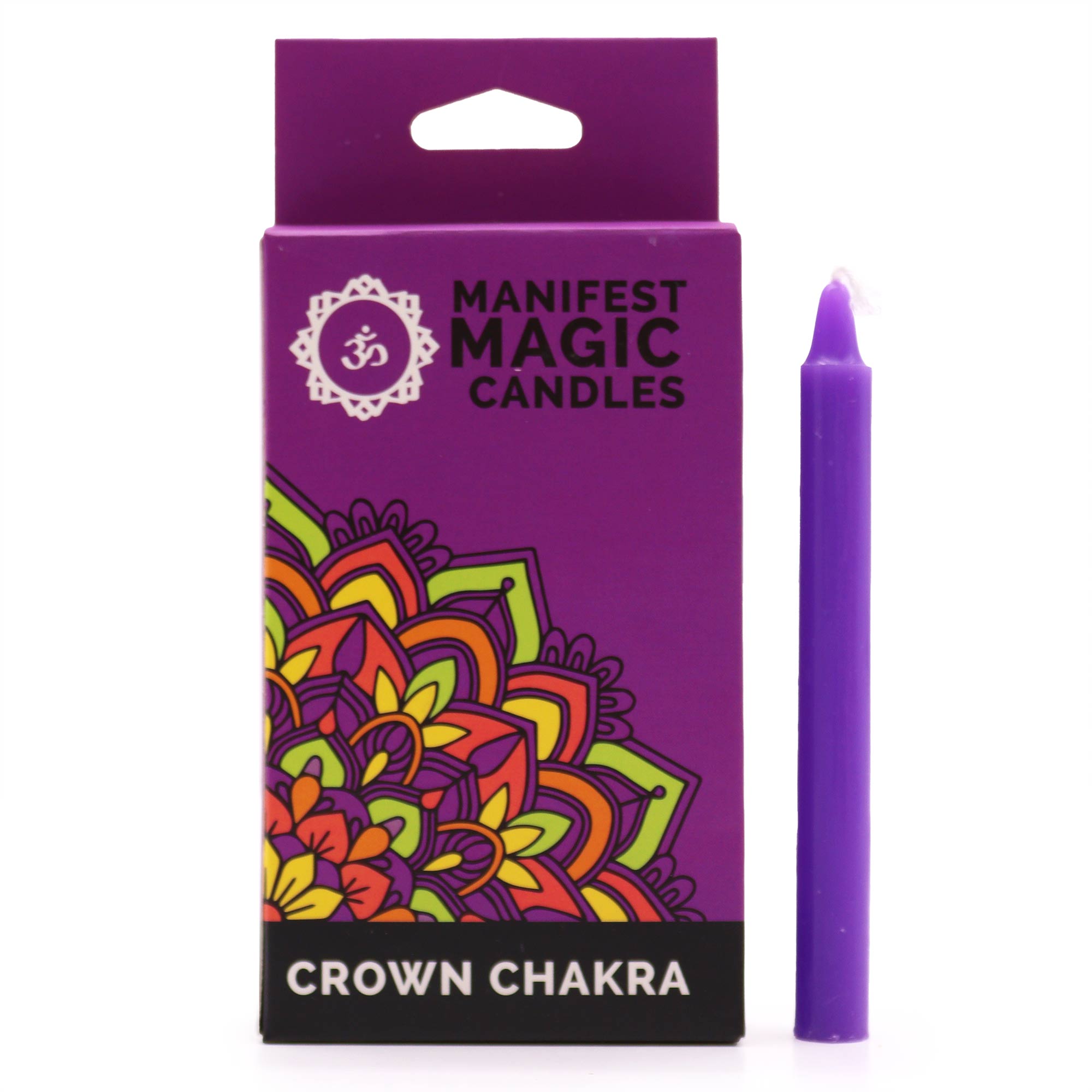 Manifest Magic Candles (pack of 12) - Purple - Crown Chakra - 1 Piece (MMC-07)