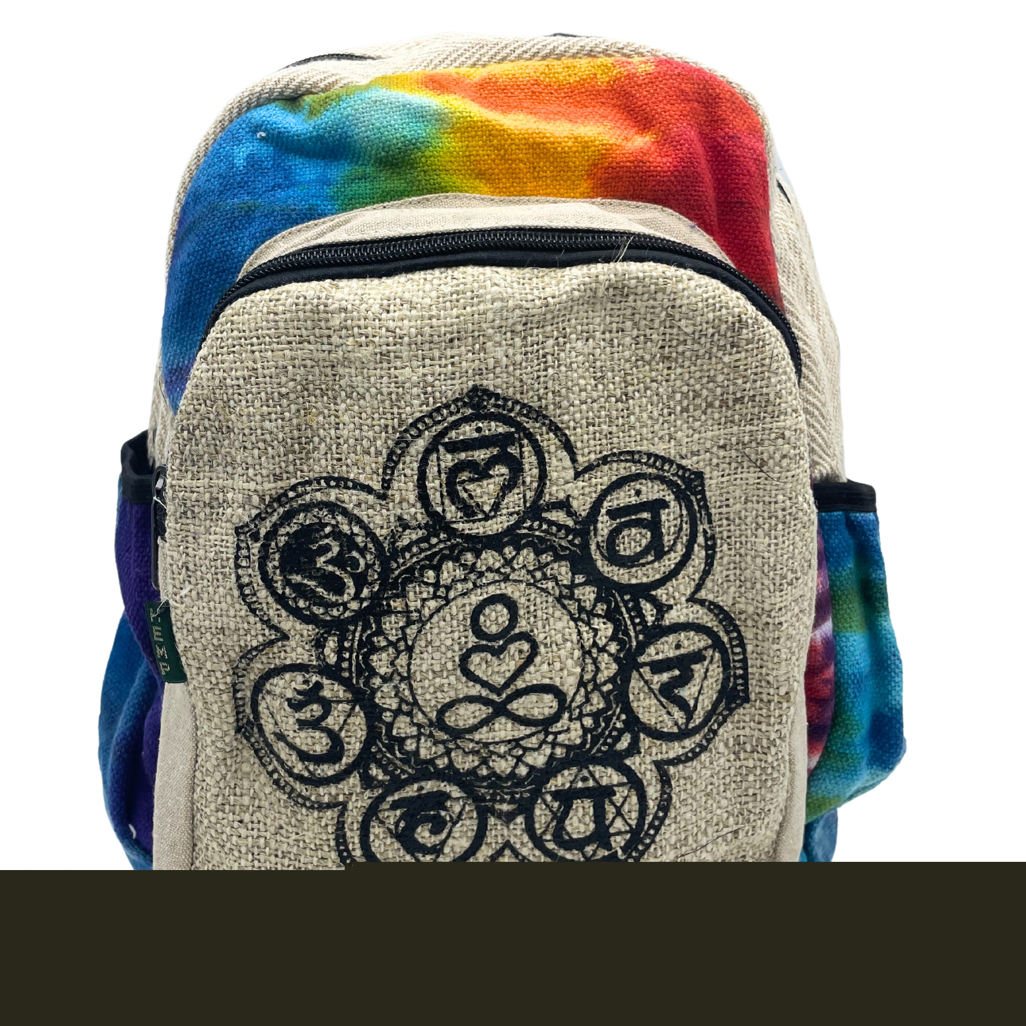 Tiedye Hemp Medium Backpack - 7 Chakra - 1 Piece (HempB-30)
