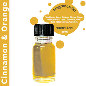 10ml Cinnamon & Orange Fragrance Oil - UNLABELLED - 1 Piece (ULFO-14)