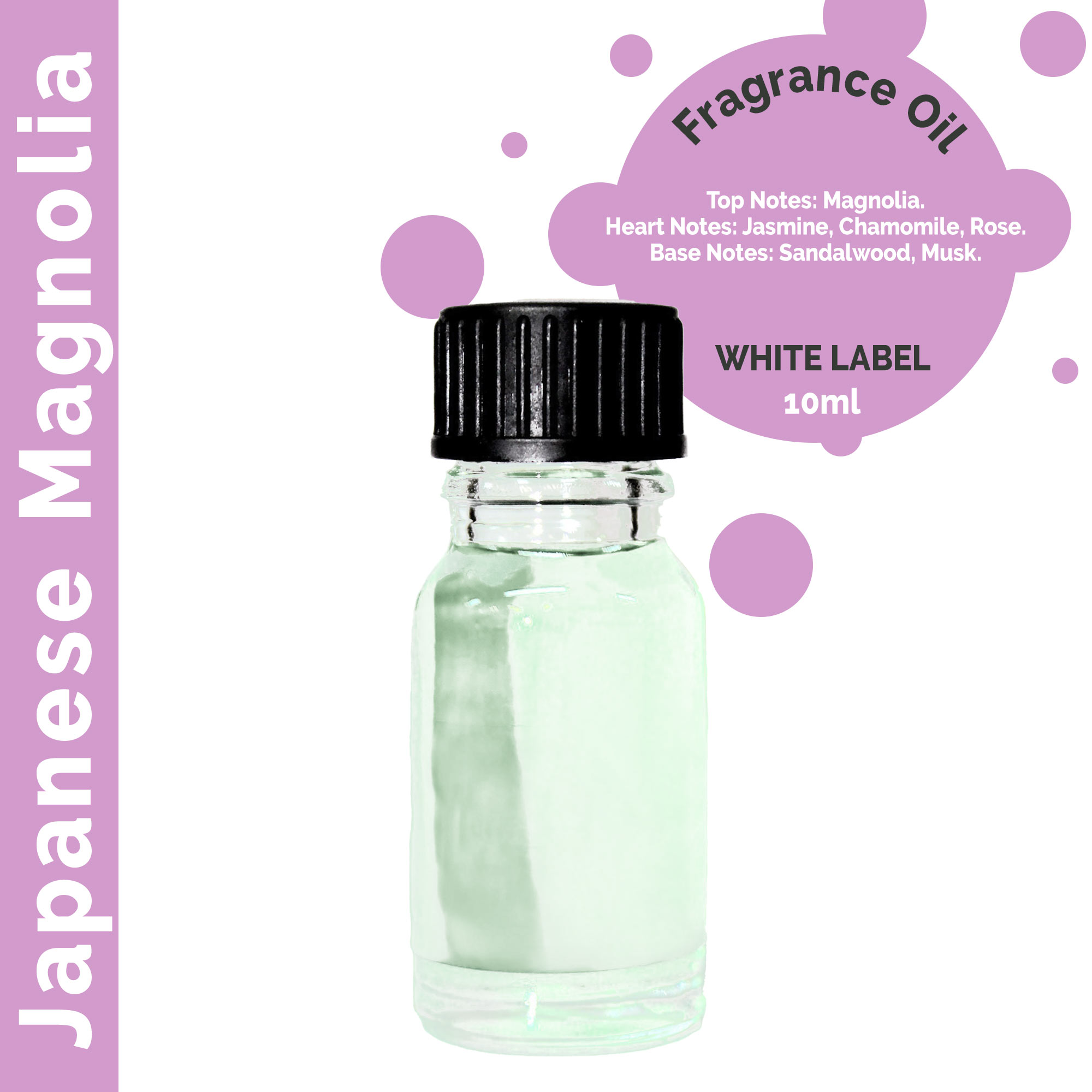 10ml Japanese Magnolia Fragrance Oil - UNLABELLED - 1 Piece (ULFO-31)