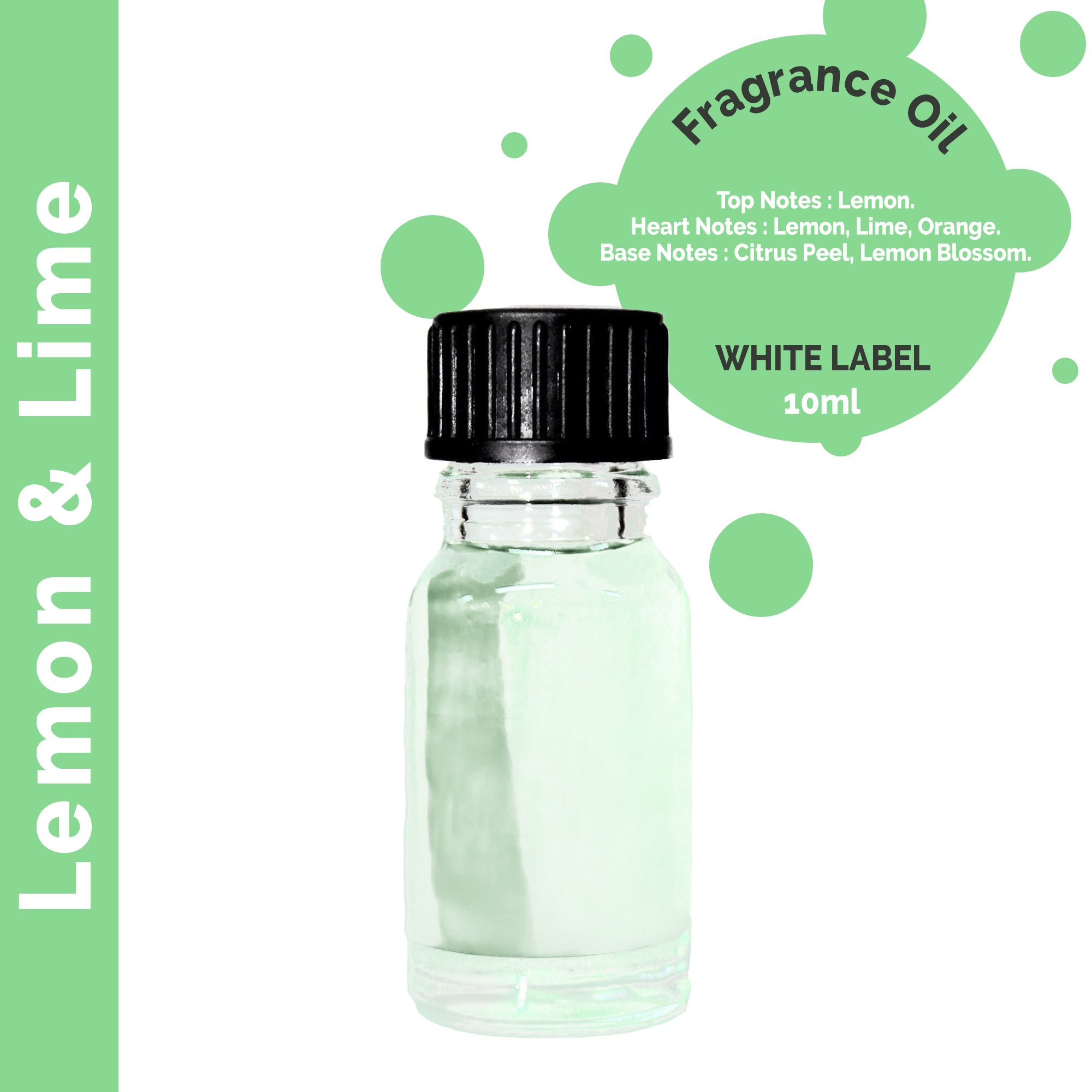 10ml Lemon & Lime Fragrance Oil - UNLABELLED - 1 Piece (ULFO-34)