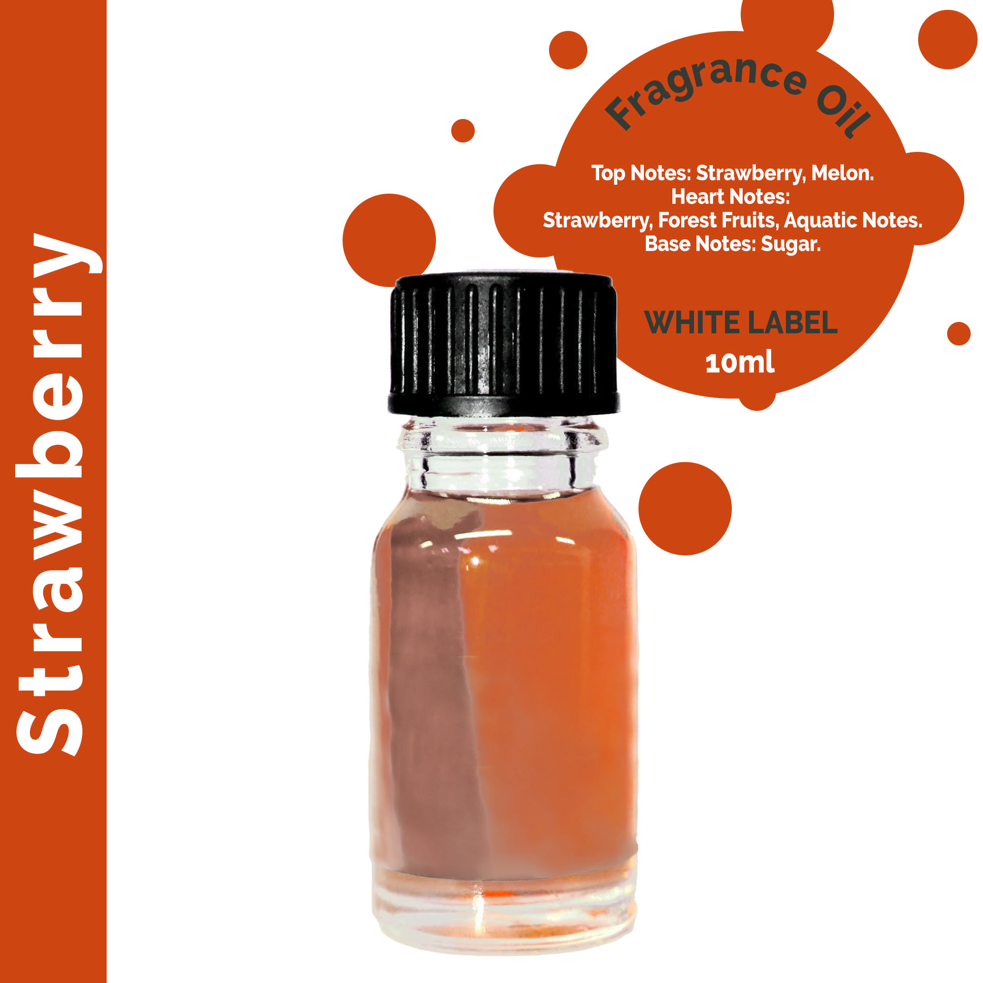 10ml Strawberry Fragrance Oil - UNLABELLED - 1 Piece (ULFO-58)