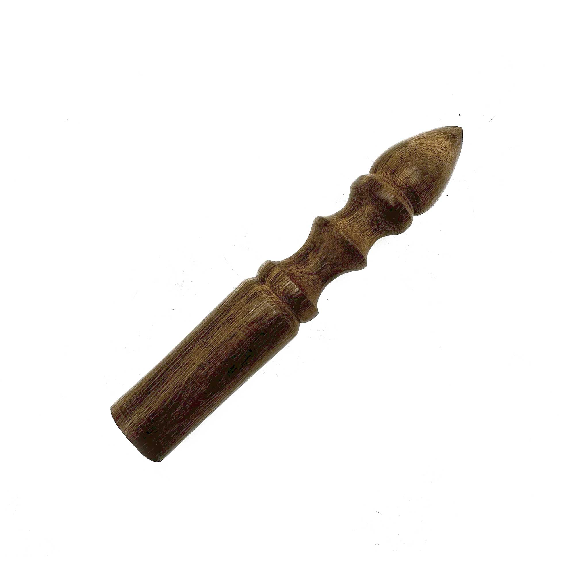 Wooden Stick - 12cm - Shaped Handle - no leather - 1 Piece (TibA-01)