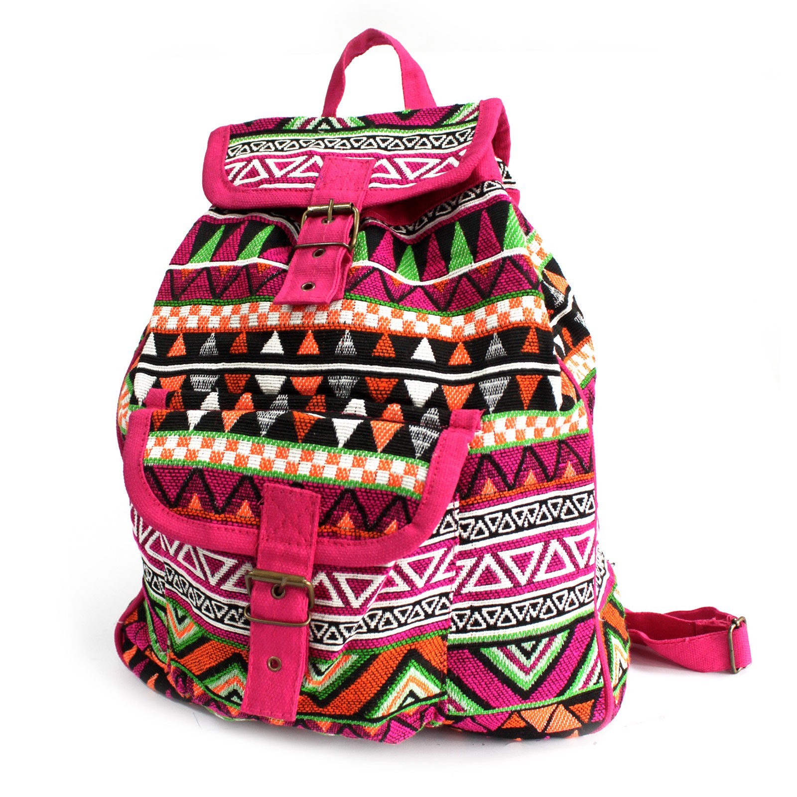 Jacquard Bag - Pink Backpack - 1 Piece (JNS-03)