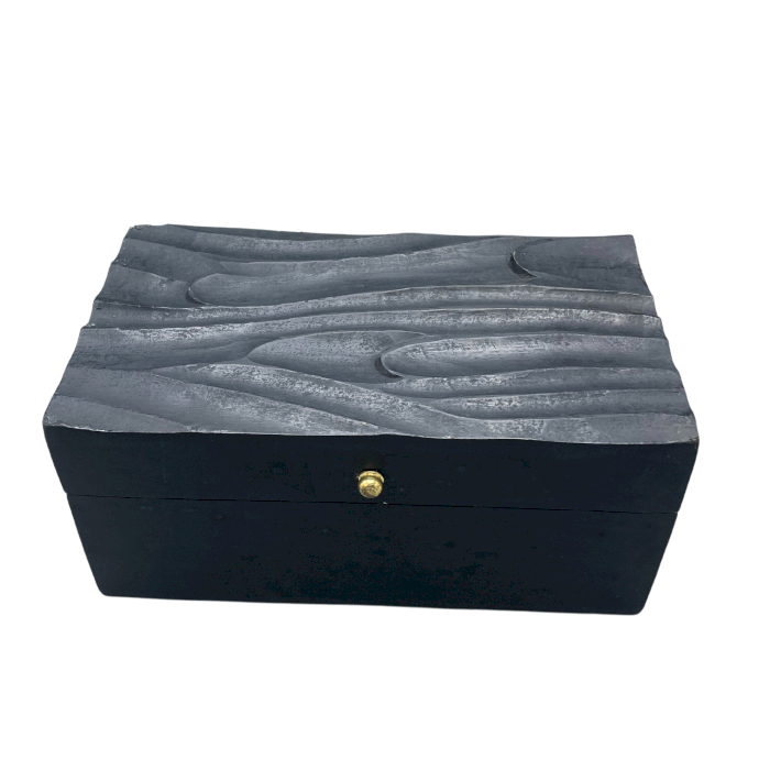 Vintage Deco - Multi Purpose Box - 22x12x10cm - Black Swirls - 1 Piece (VDBox-03)
