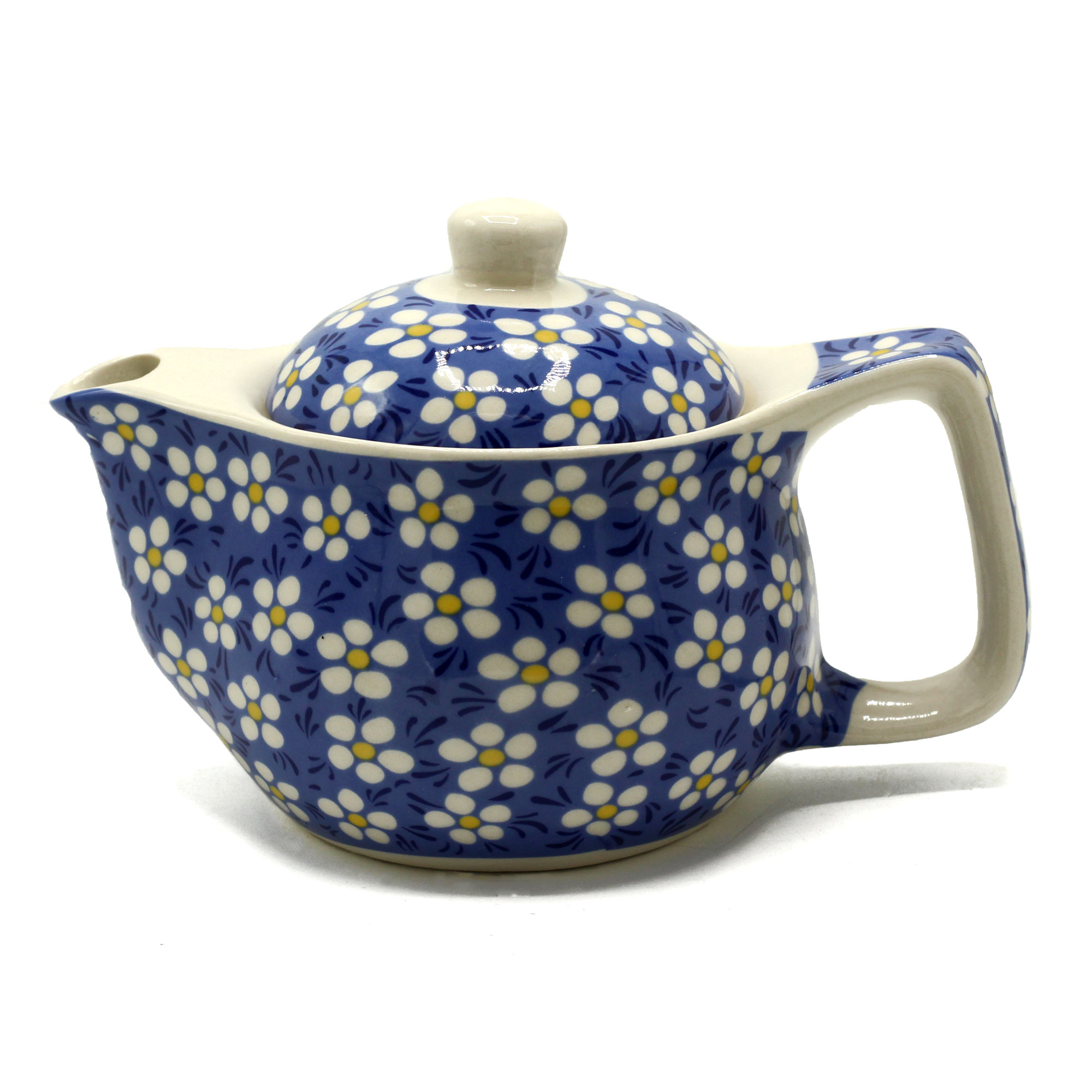 Small Herbal Teapot - Blue Daisy - 1 Piece (TeaP-15)
