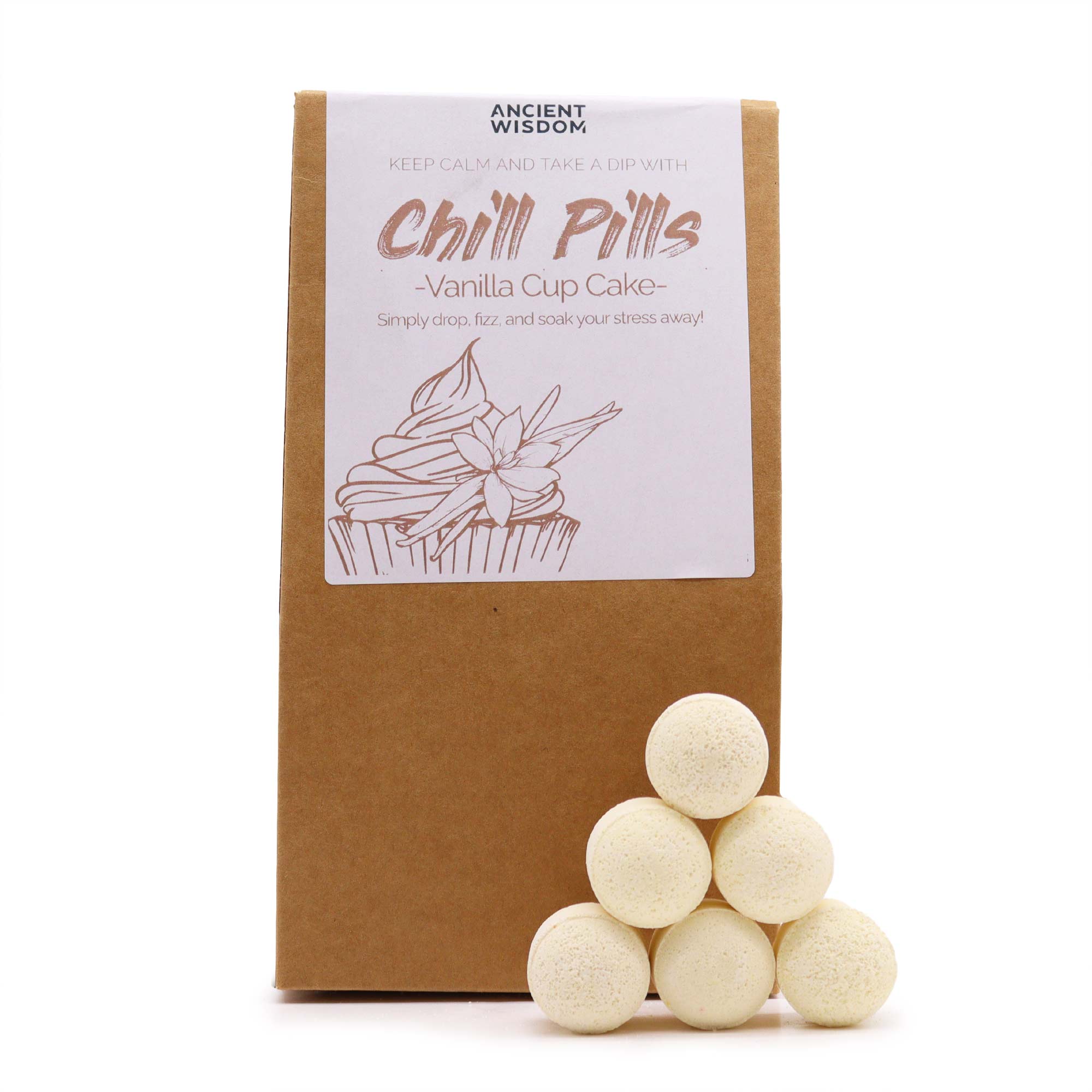 Chill Pills Gift Pack 350g - Vanilla Cup Cake - 1 Piece (ChillP-06)