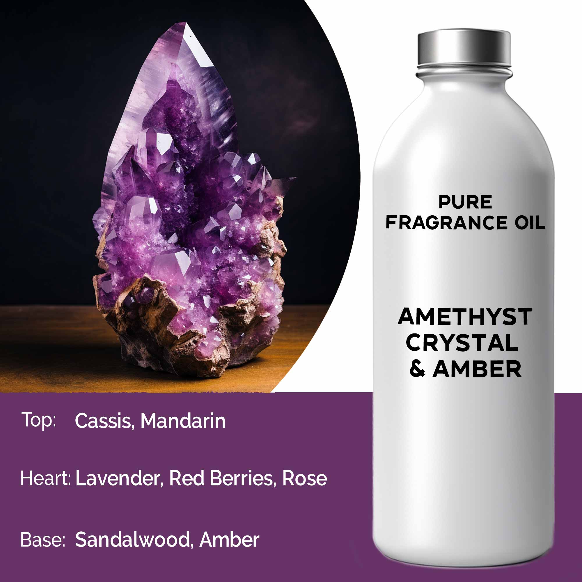 500ml (Pure) FO - Amethyst Crytal & Amber - 1 Piece (FOBP-235)
